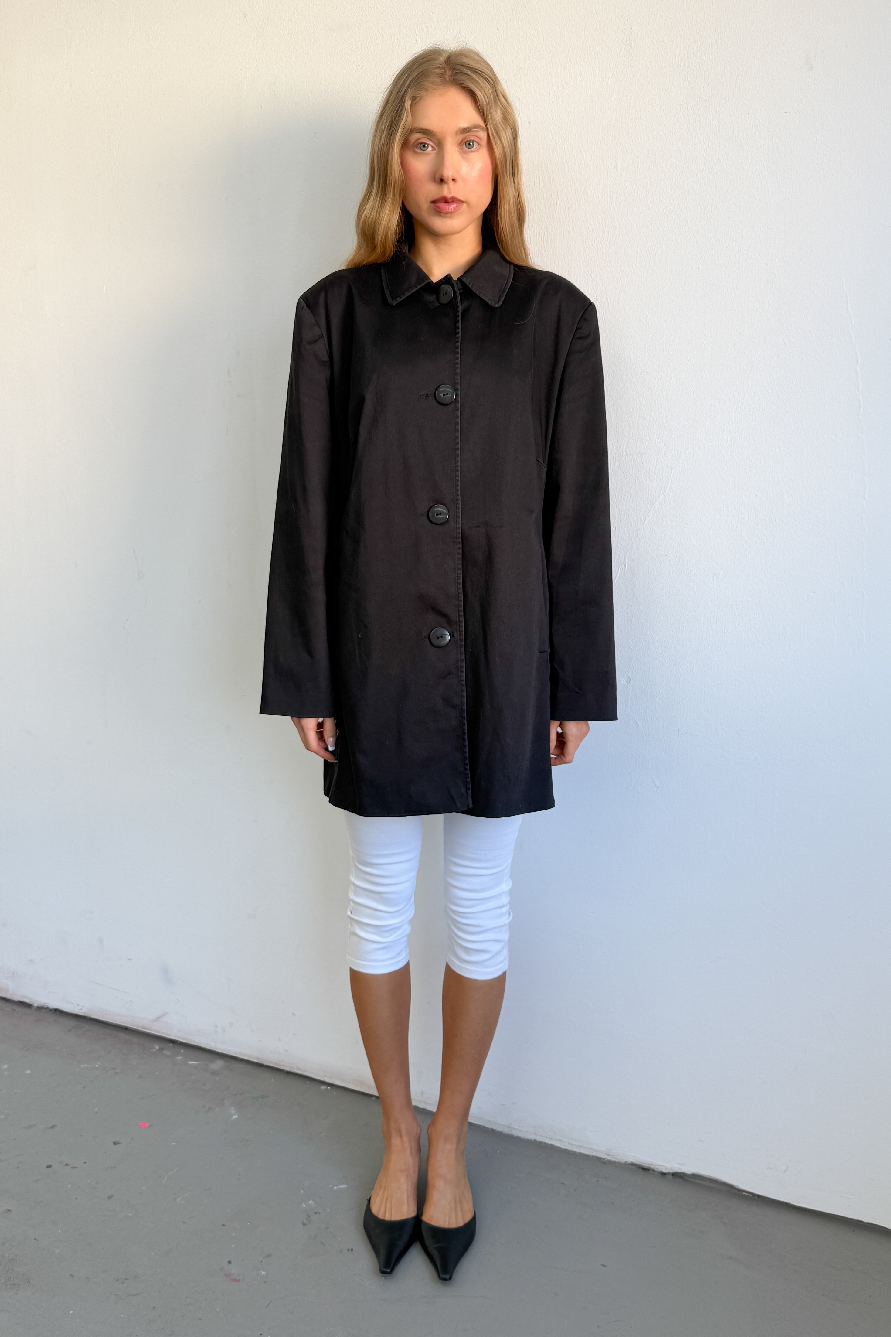 Black Cotton Mix Jacket - Size XL