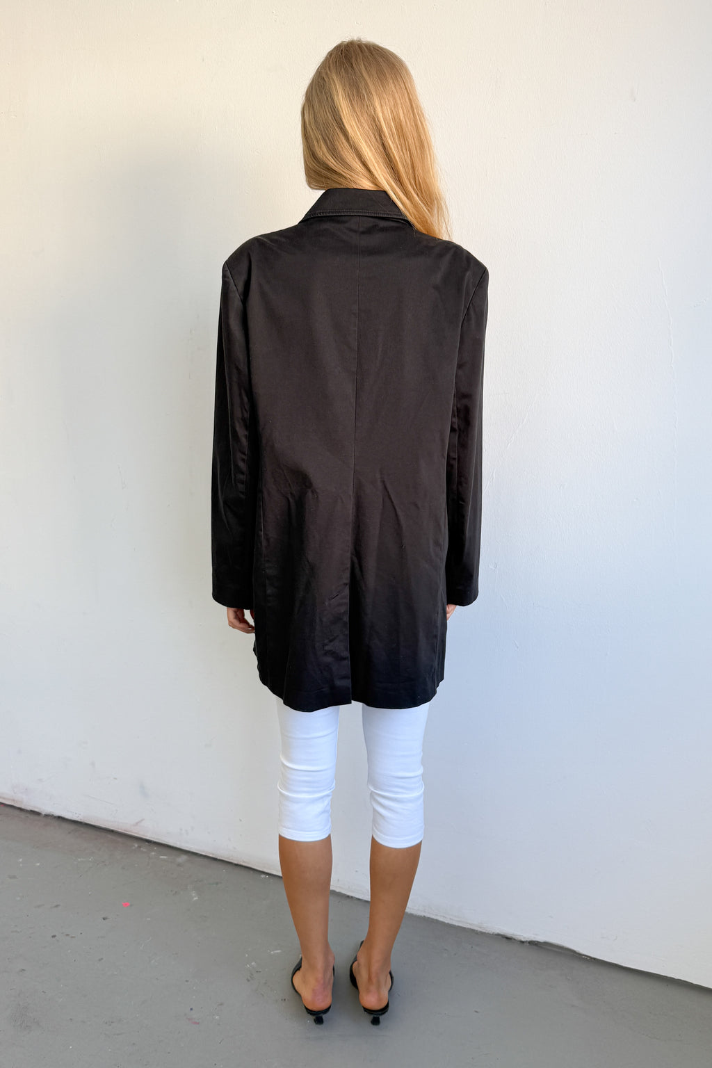 Black Cotton Mix Jacket - Size XL