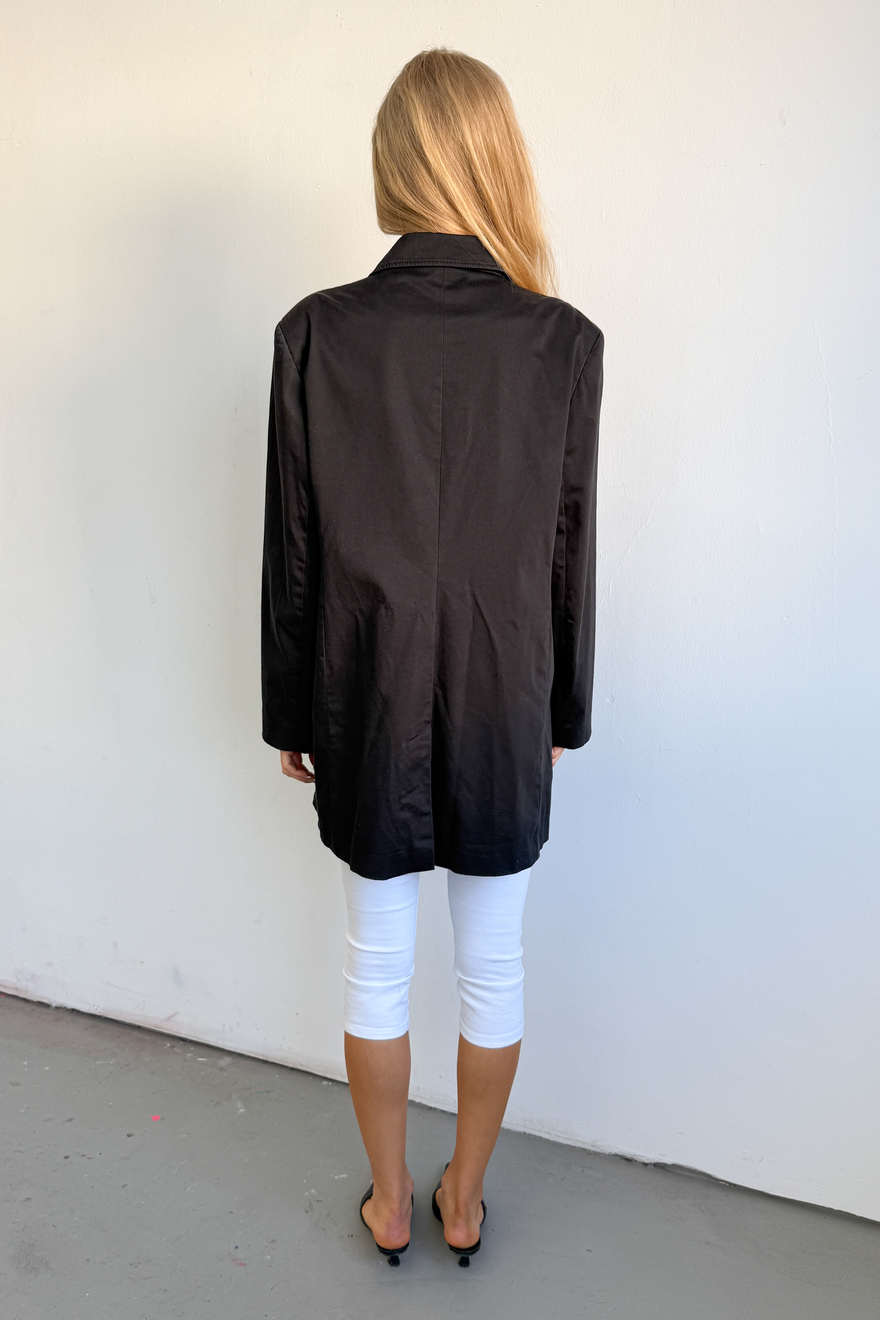 Black Cotton Mix Jacket - Size XL