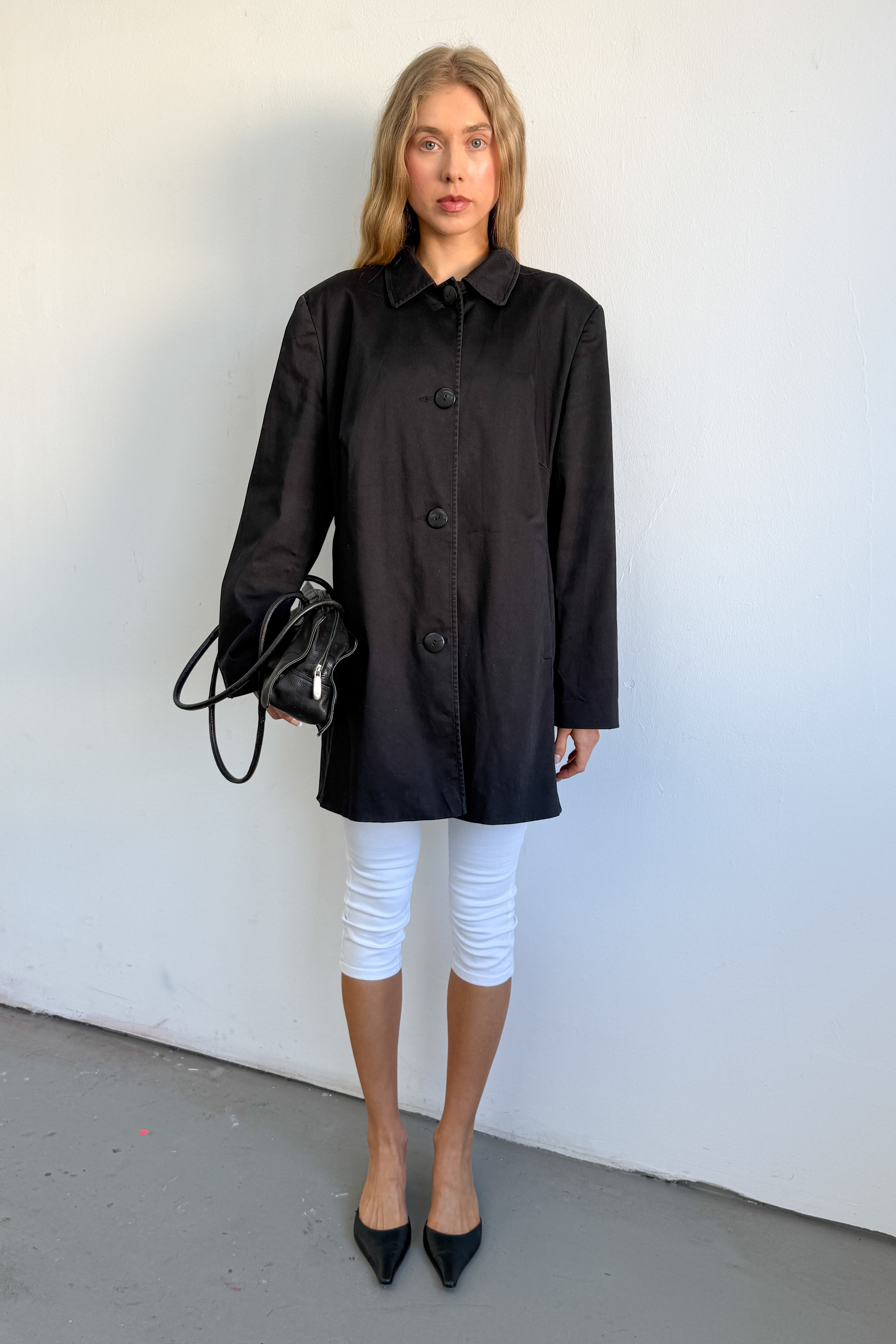 Black Cotton Mix Jacket - Size XL