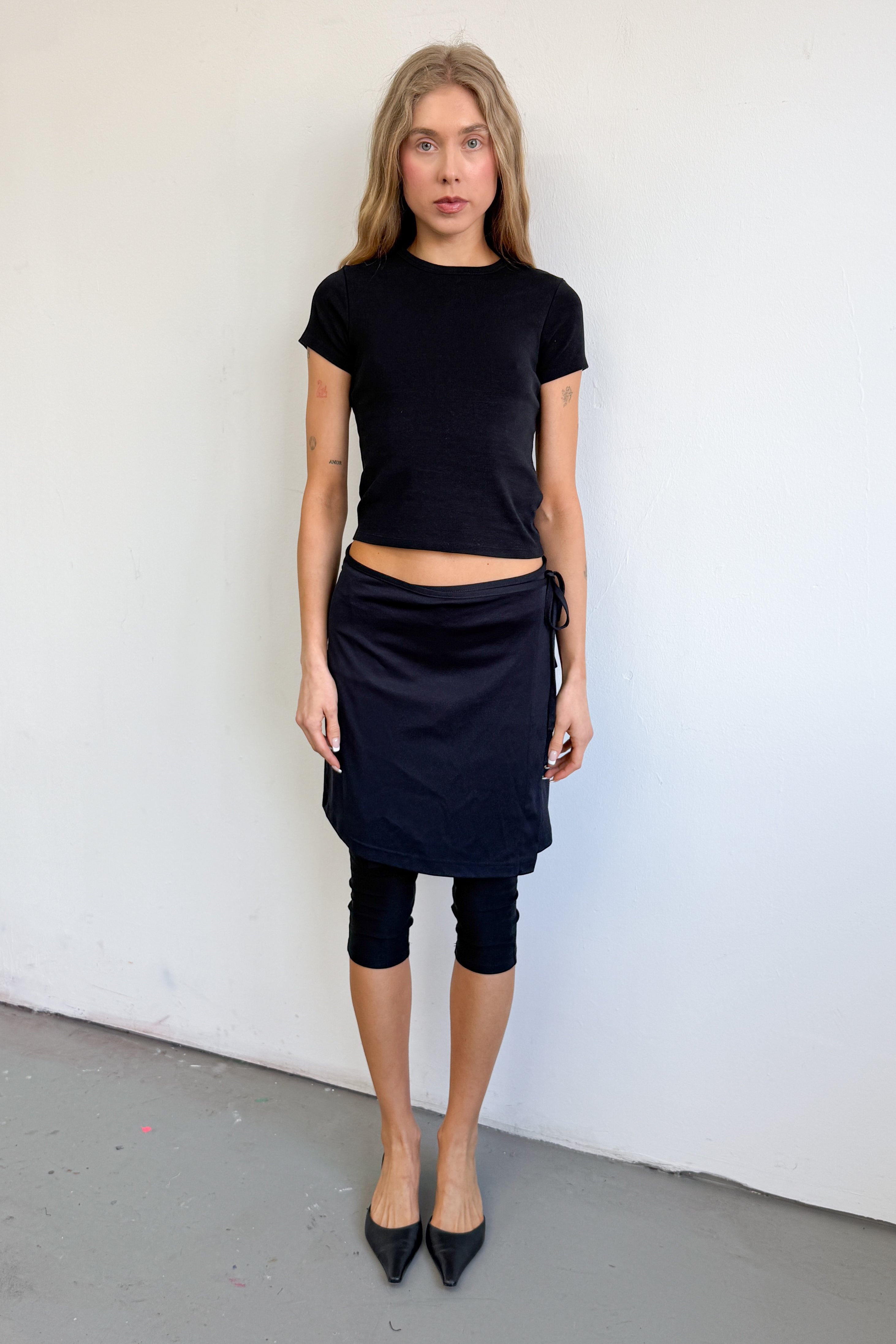 Black Wrap Skirt - Size L/XL
