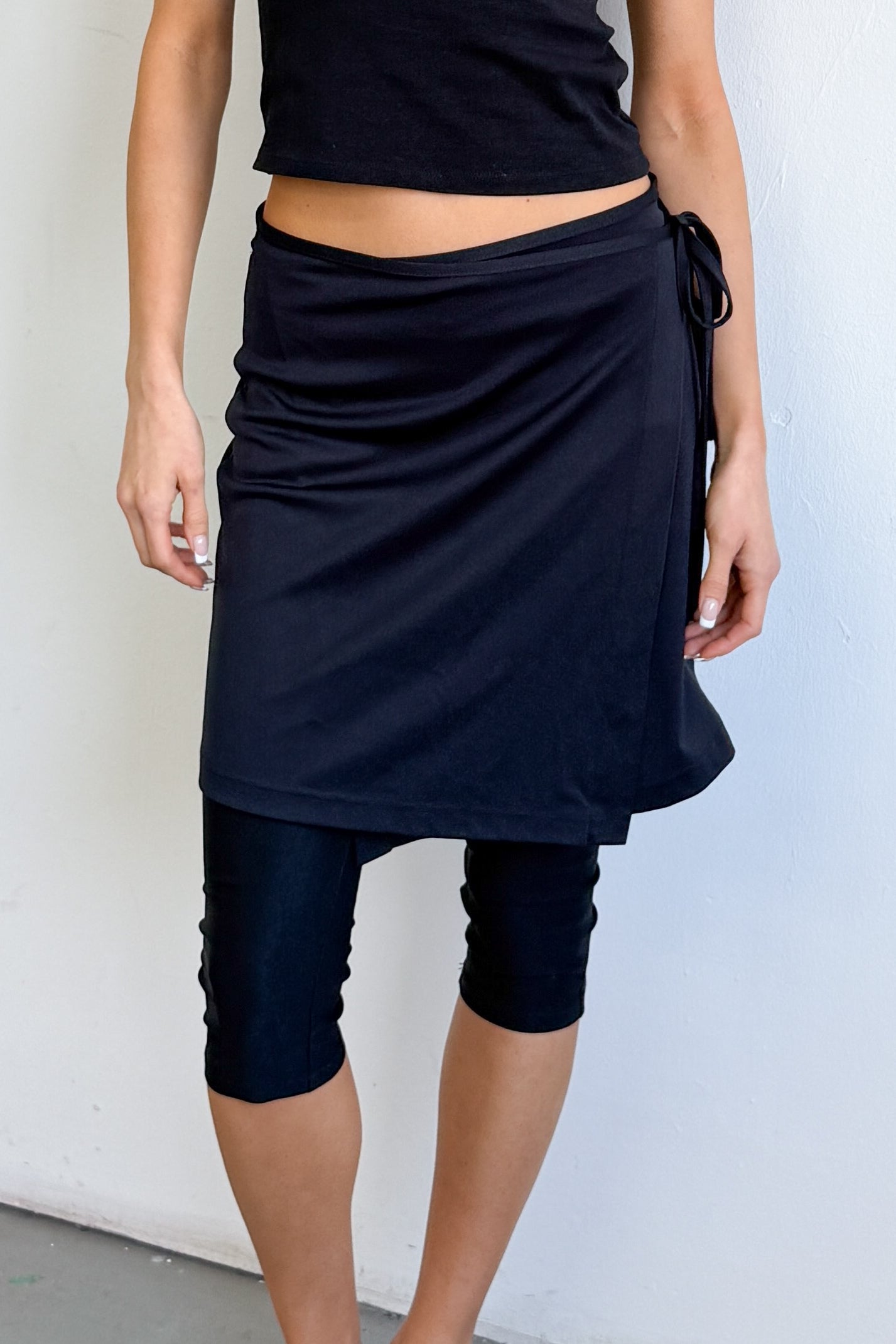 Black Wrap Skirt - Size L/XL