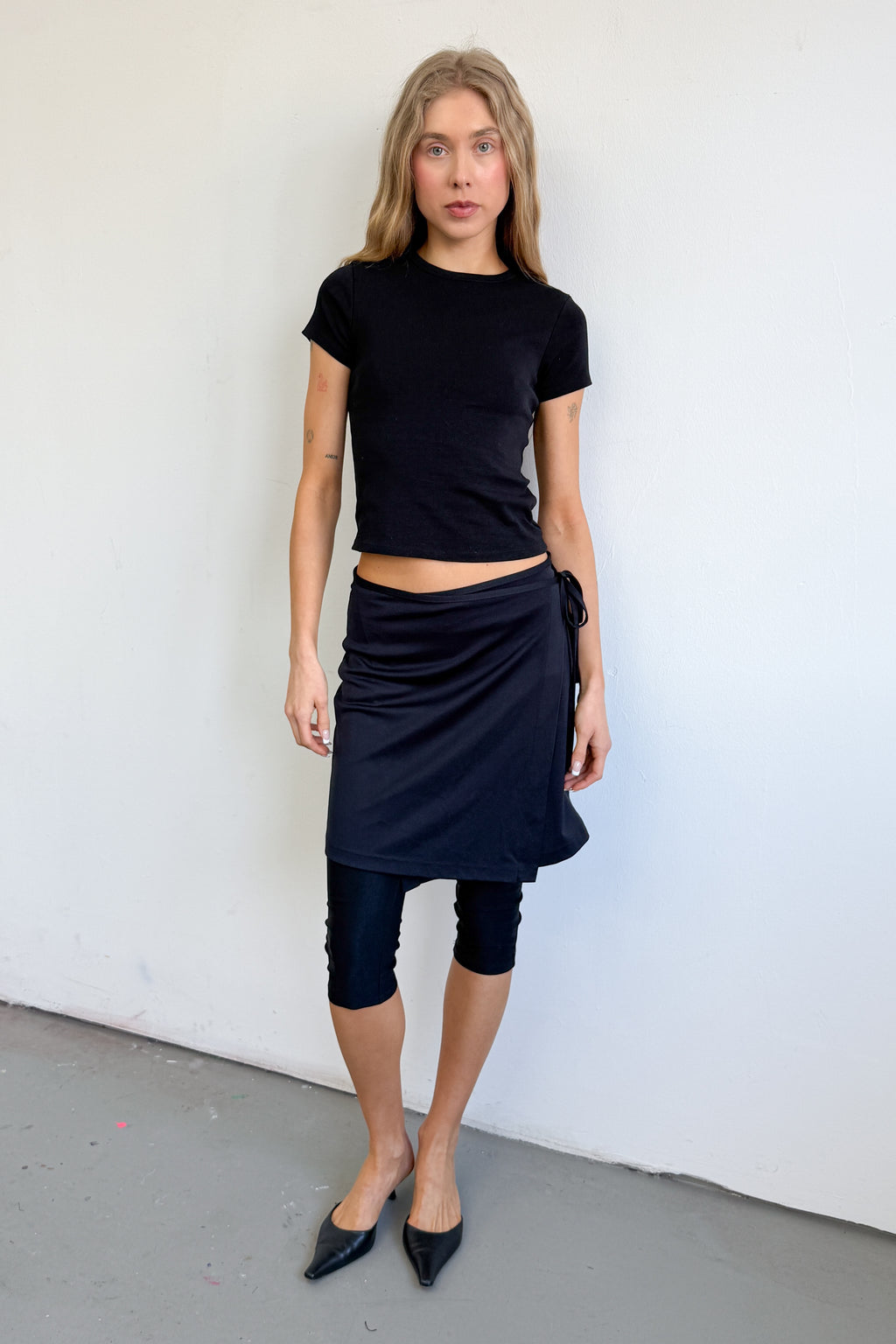 Black Wrap Skirt - Size L/XL