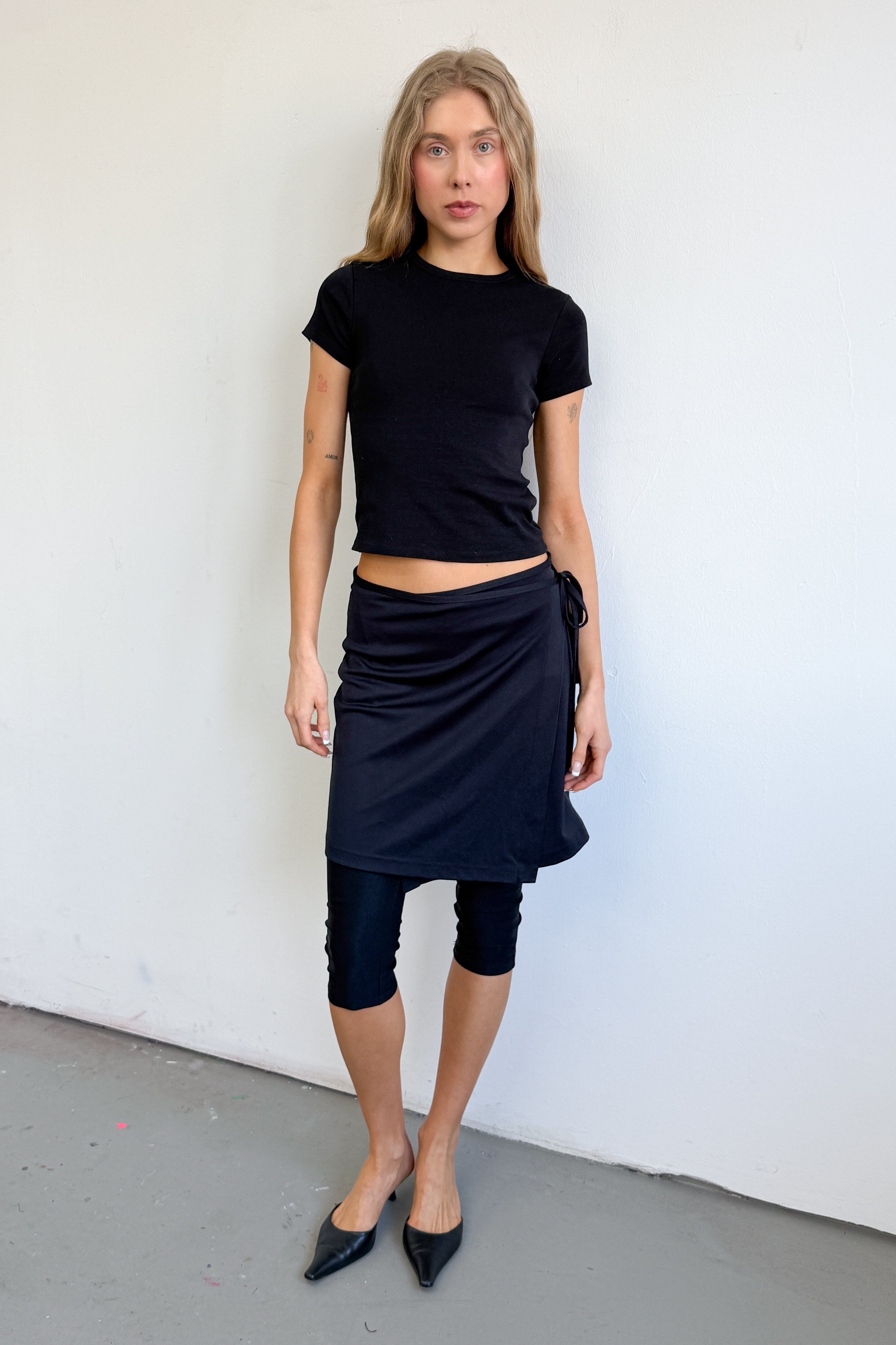 Black Wrap Skirt - Size L/XL