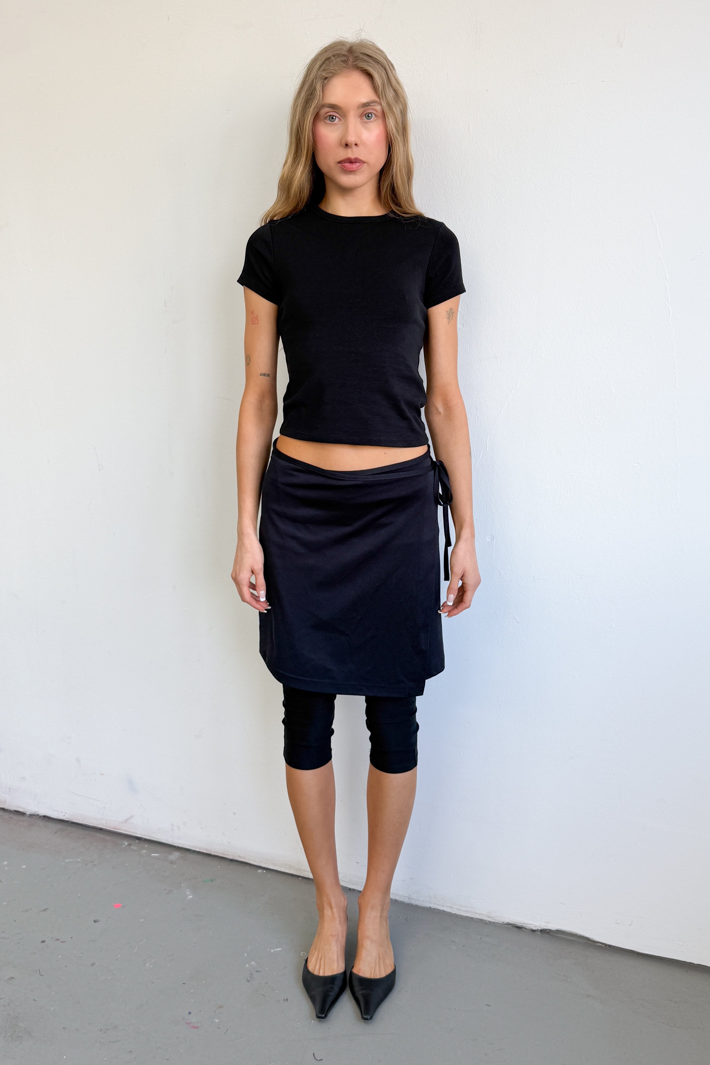 Black Wrap Skirt - Size L/XL