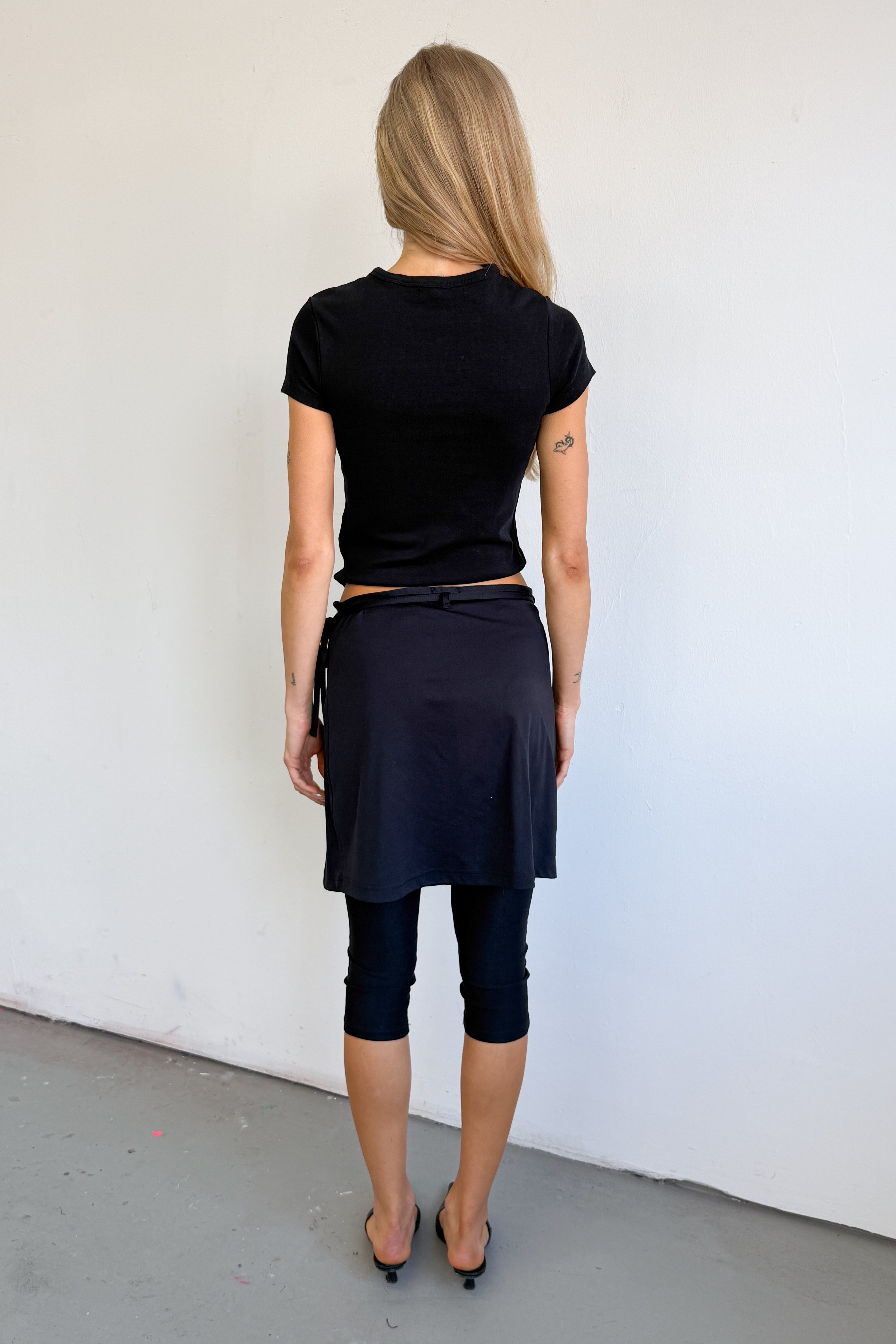 Black Wrap Skirt - Size L/XL