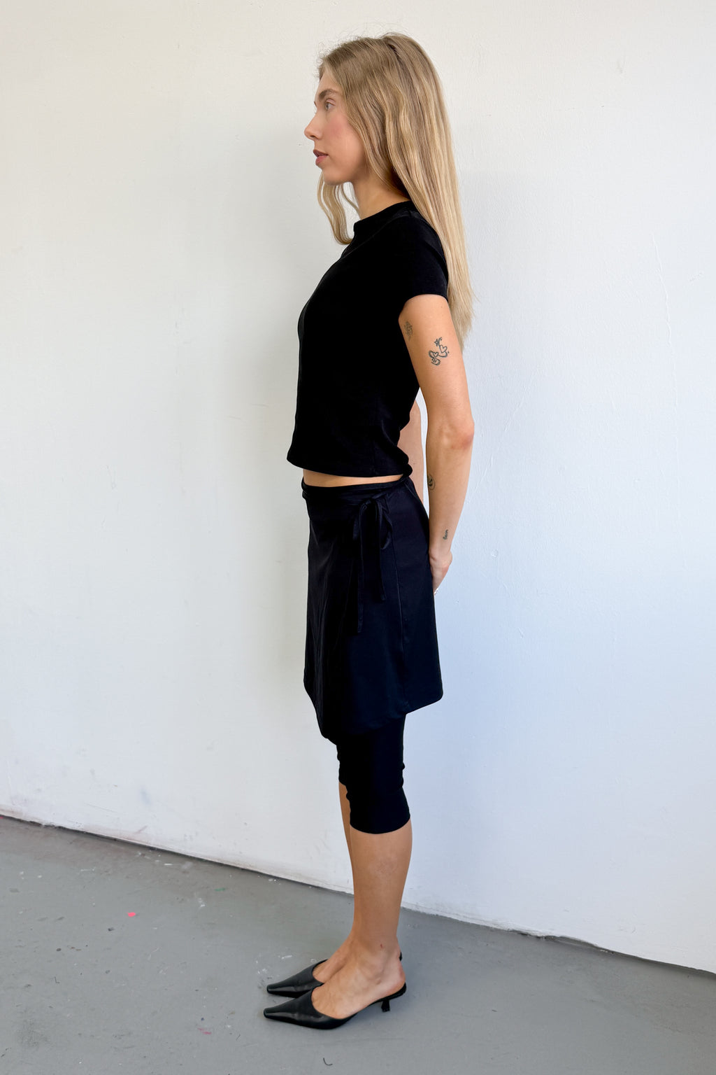 Black Wrap Skirt - Size L/XL
