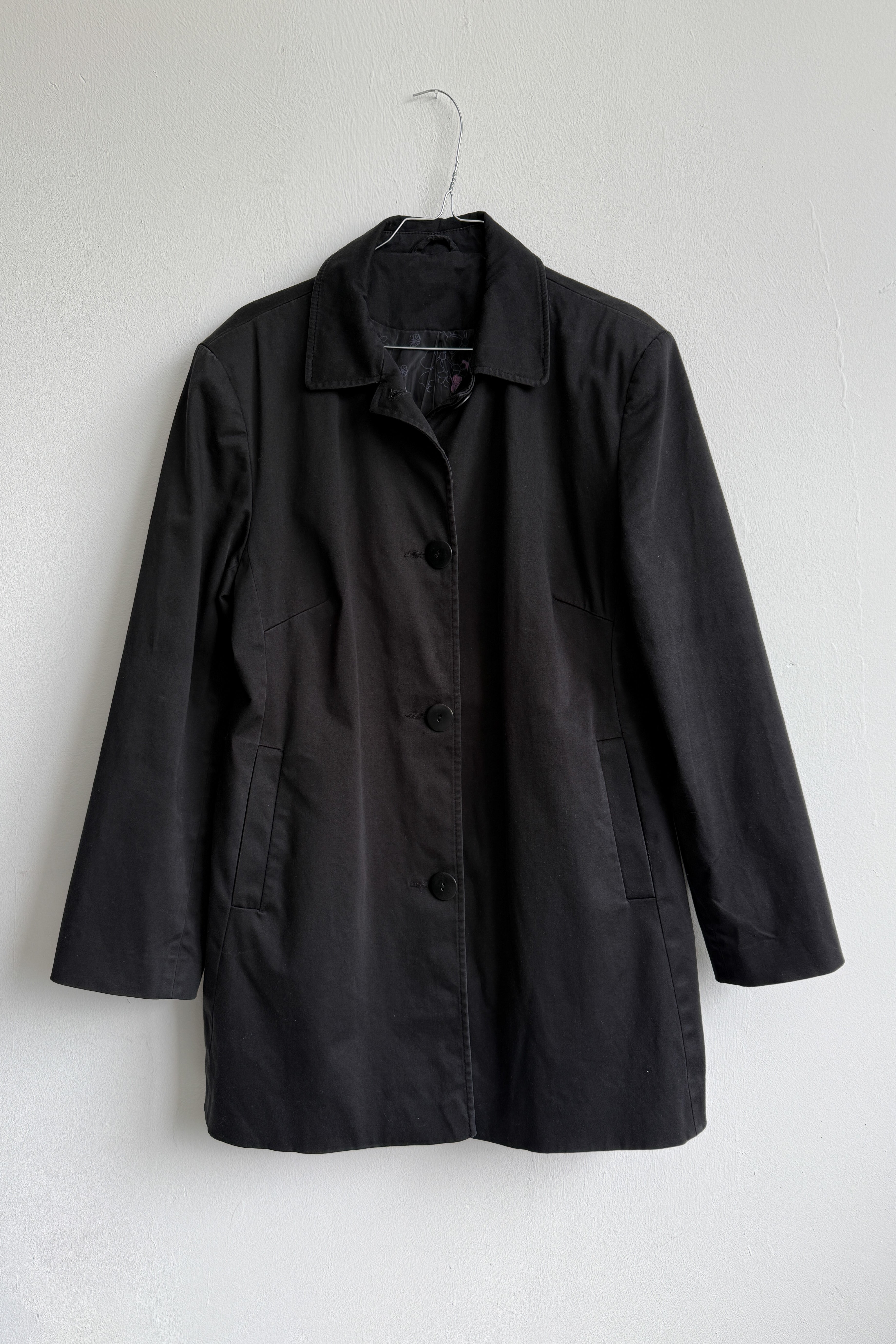 Black Cotton Mix Jacket - Size XL