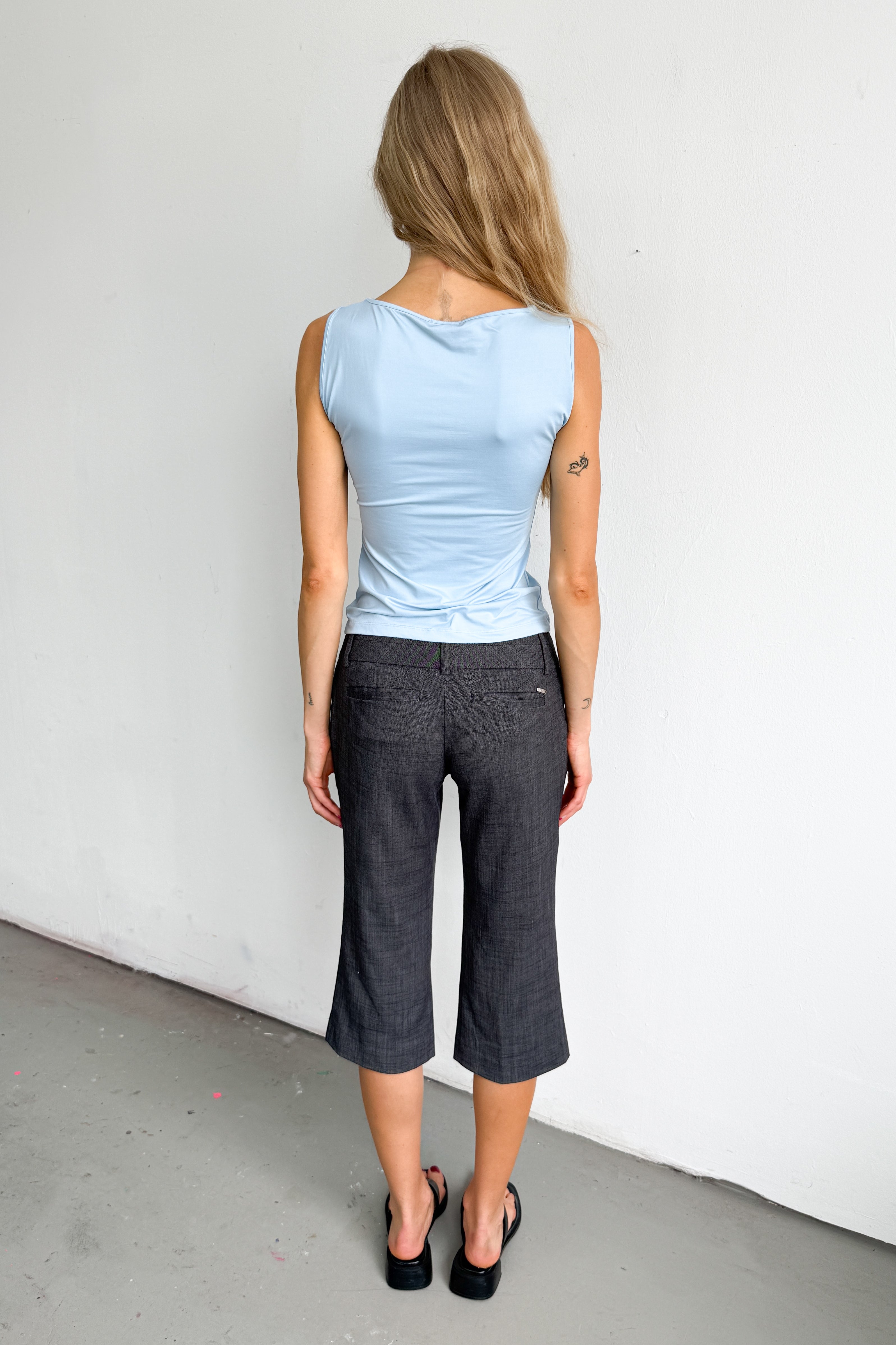 Light Blue Basic Sleeveless Top