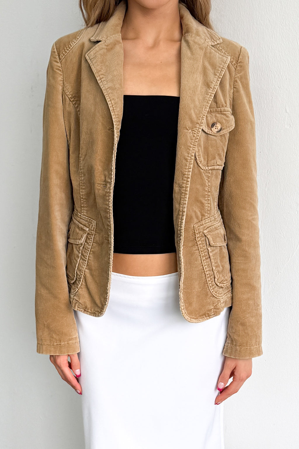 Beige Coduroy Blazer