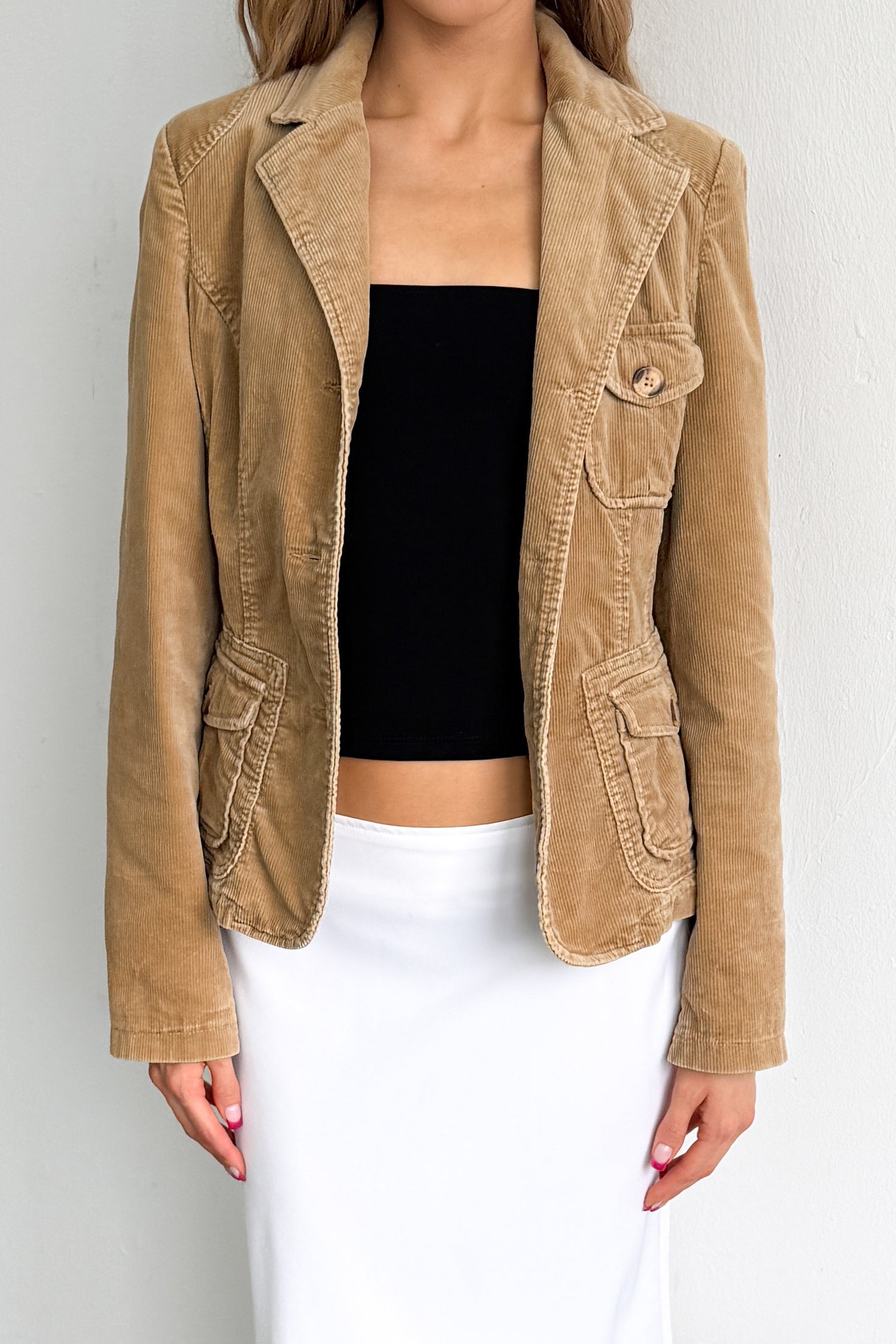 Beige Coduroy Blazer