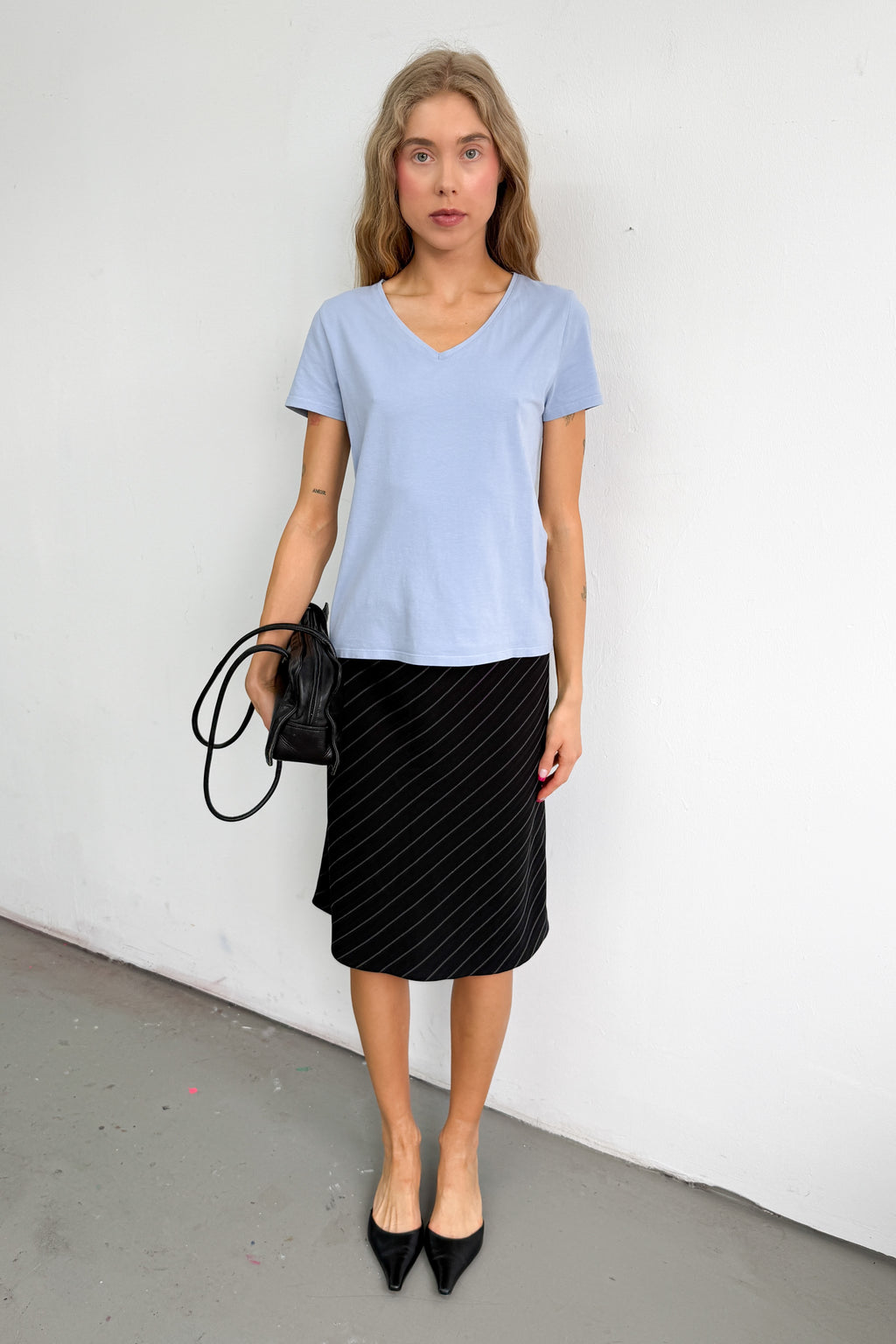 Blue VNeck Tshirt