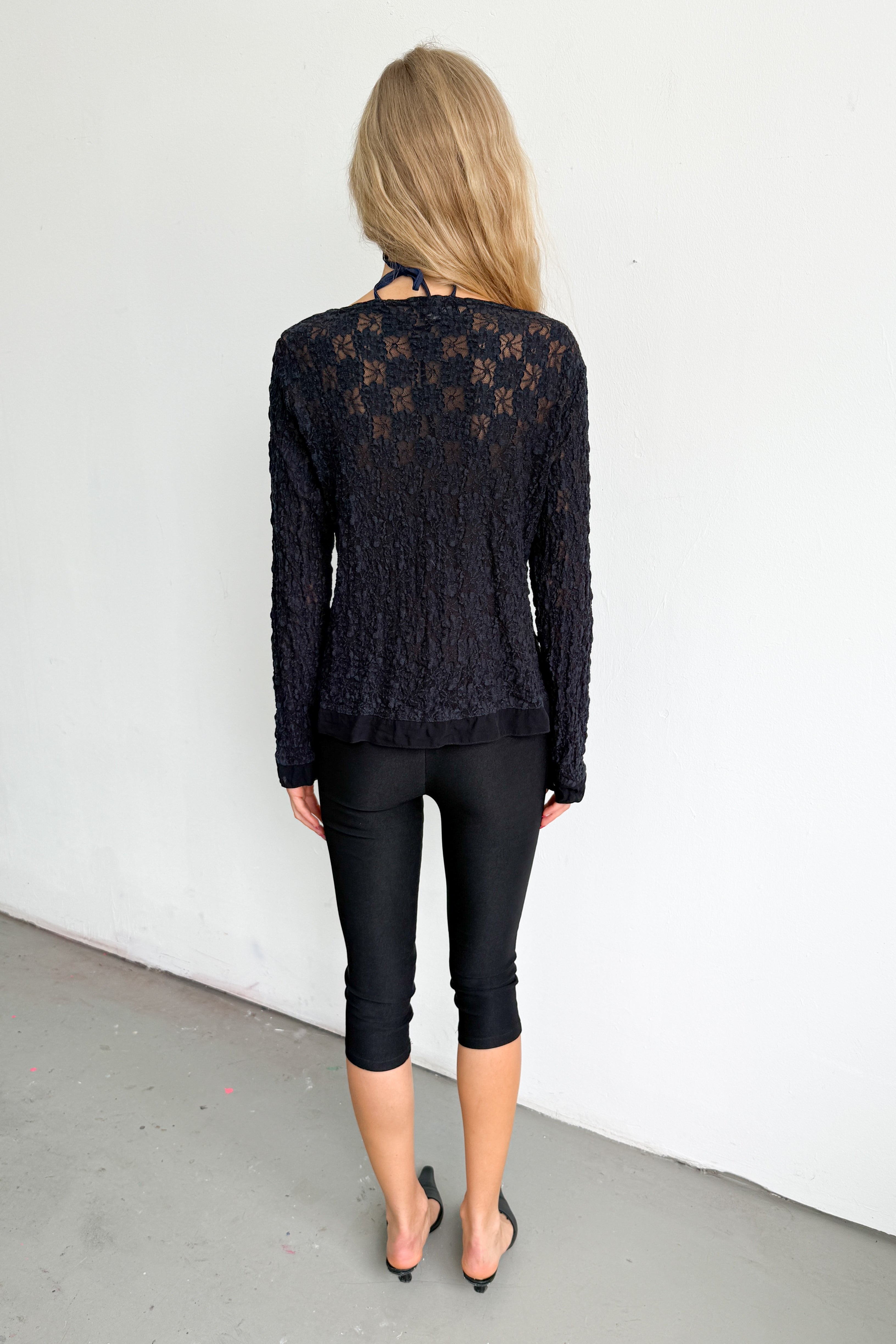 Dark Blue Lace Cardigan