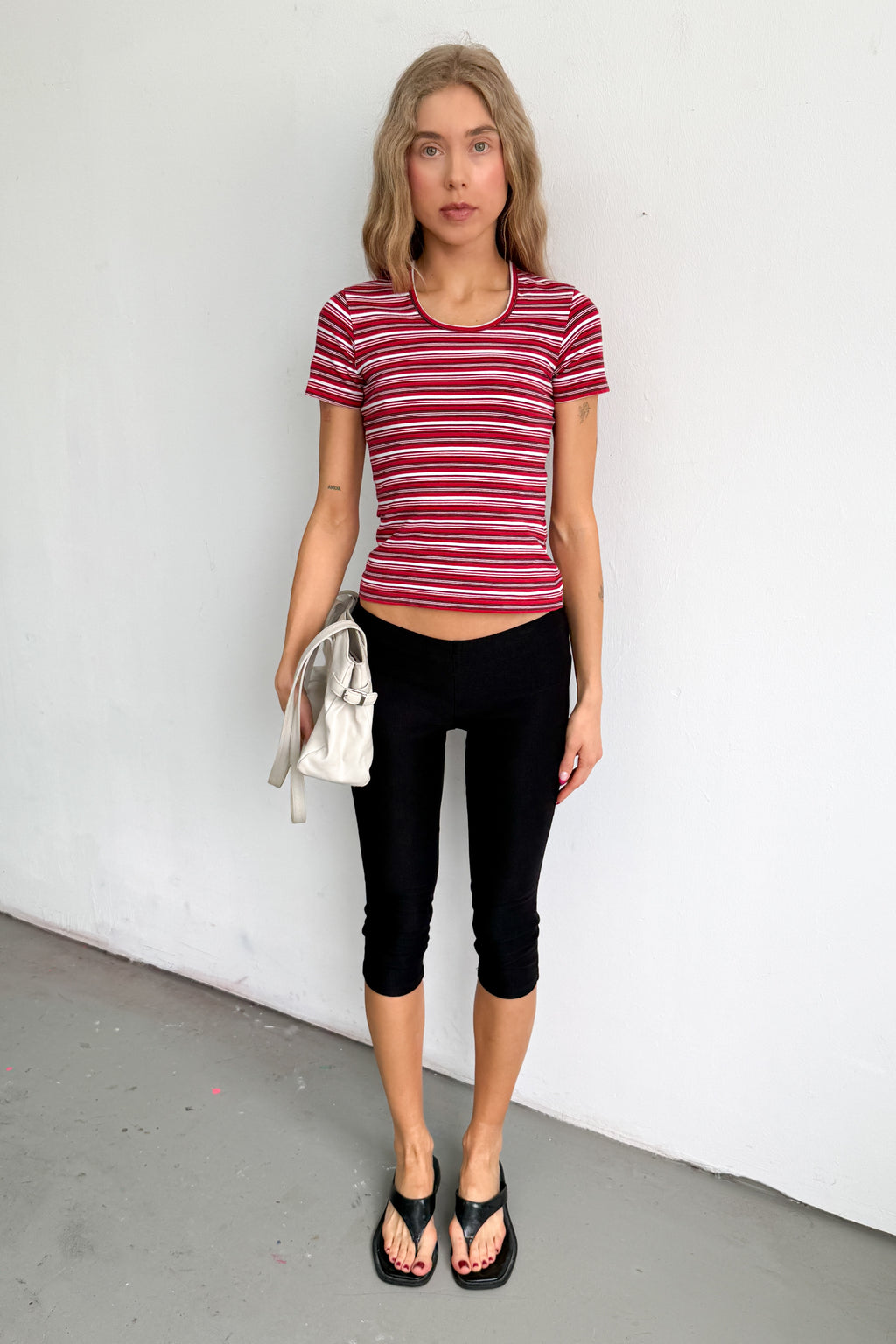 Red Pink Striped TShirt