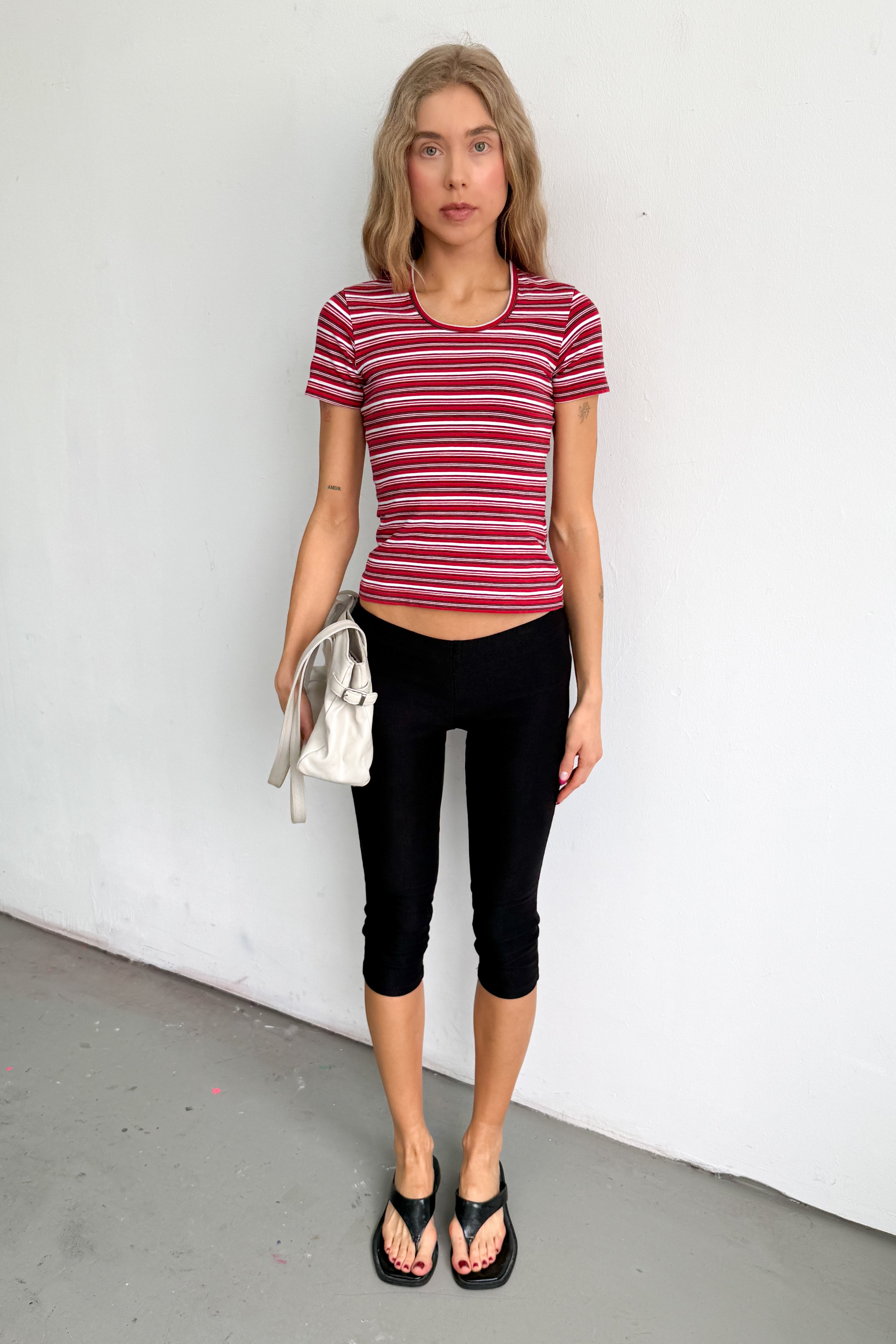 Red Pink Striped TShirt