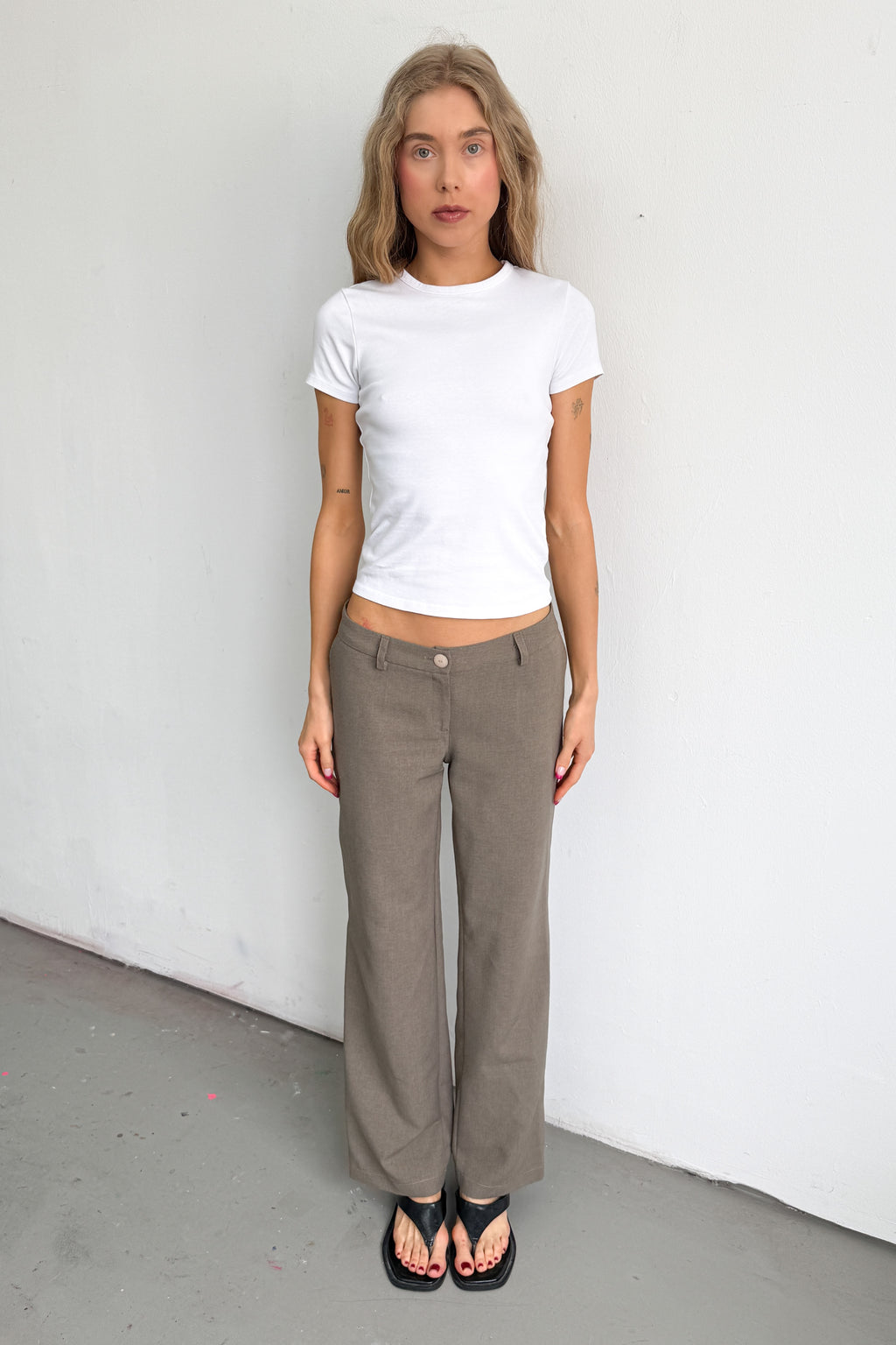 Khaki Low Waisted Pants