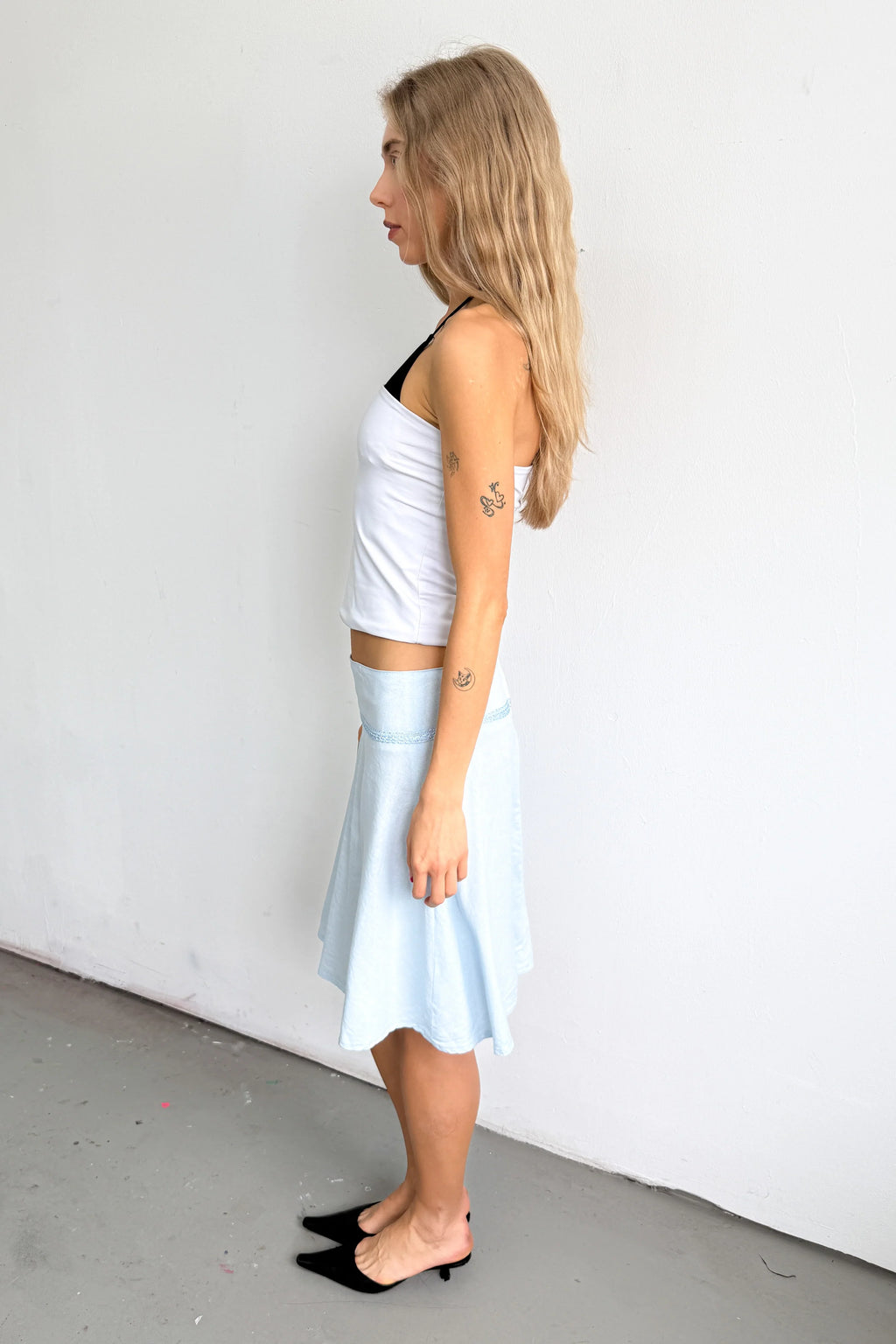 Blue Midi Skirt - Size M