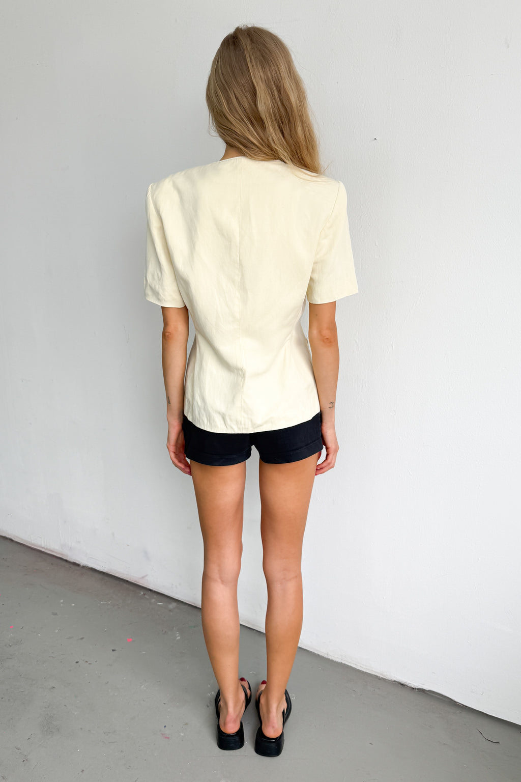 Yellow Short Sleeve Blazer
