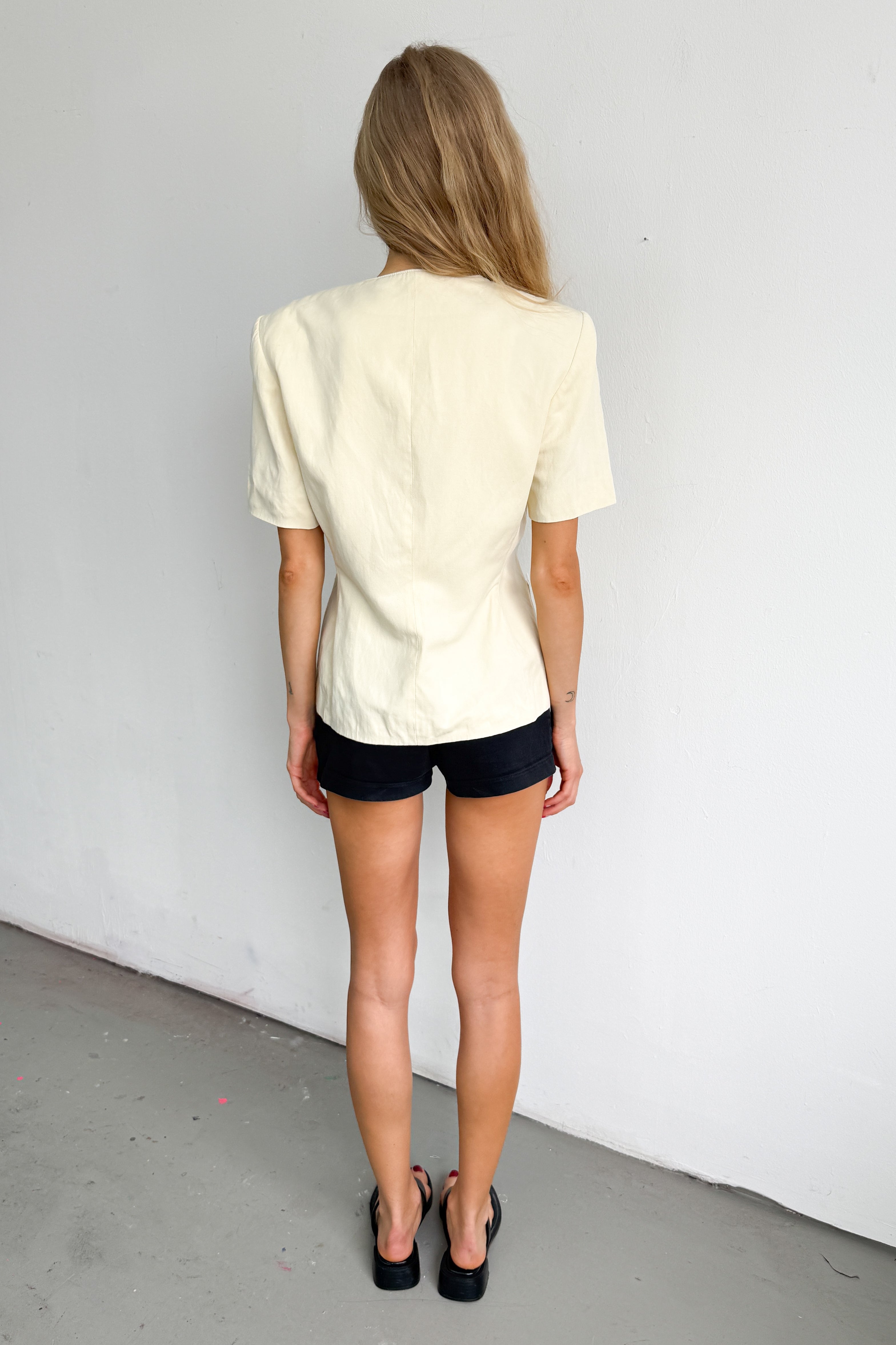 Yellow Short Sleeve Blazer