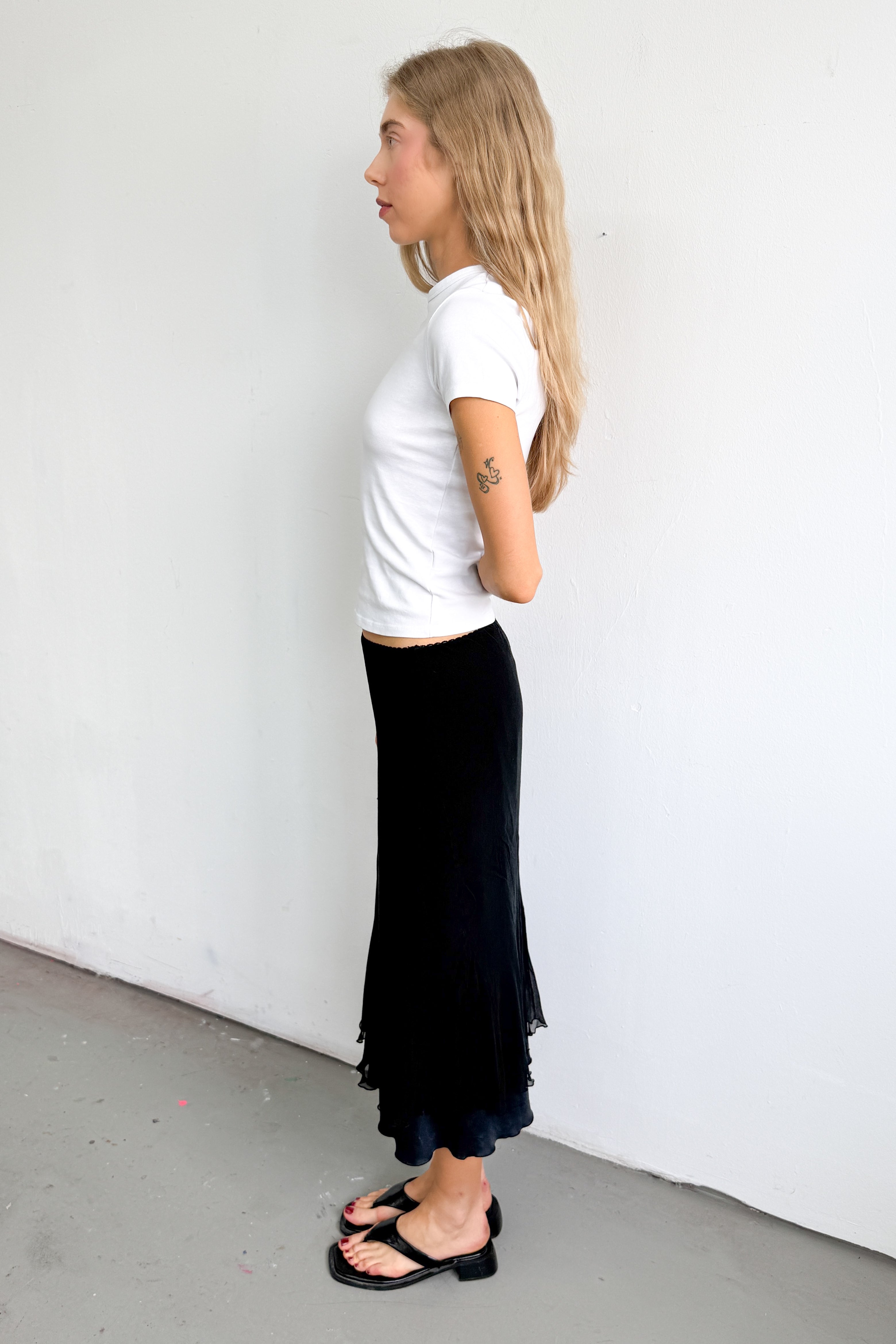 Black Skirt Silk