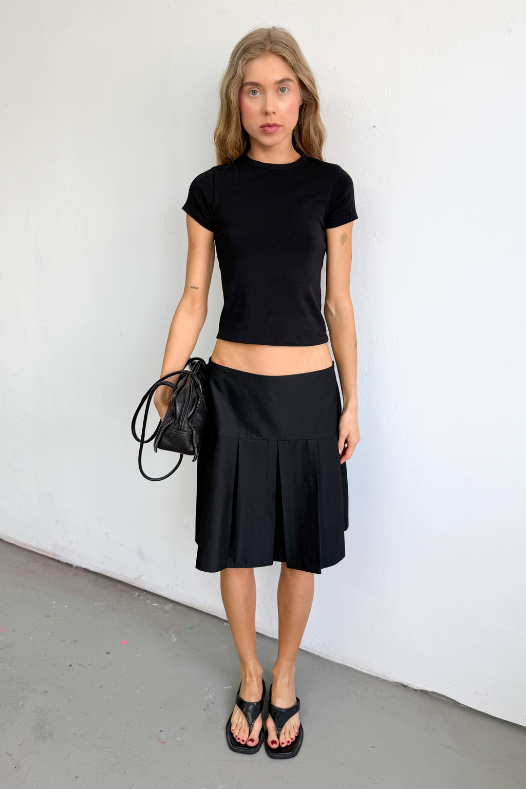 Black Pleated Skirt