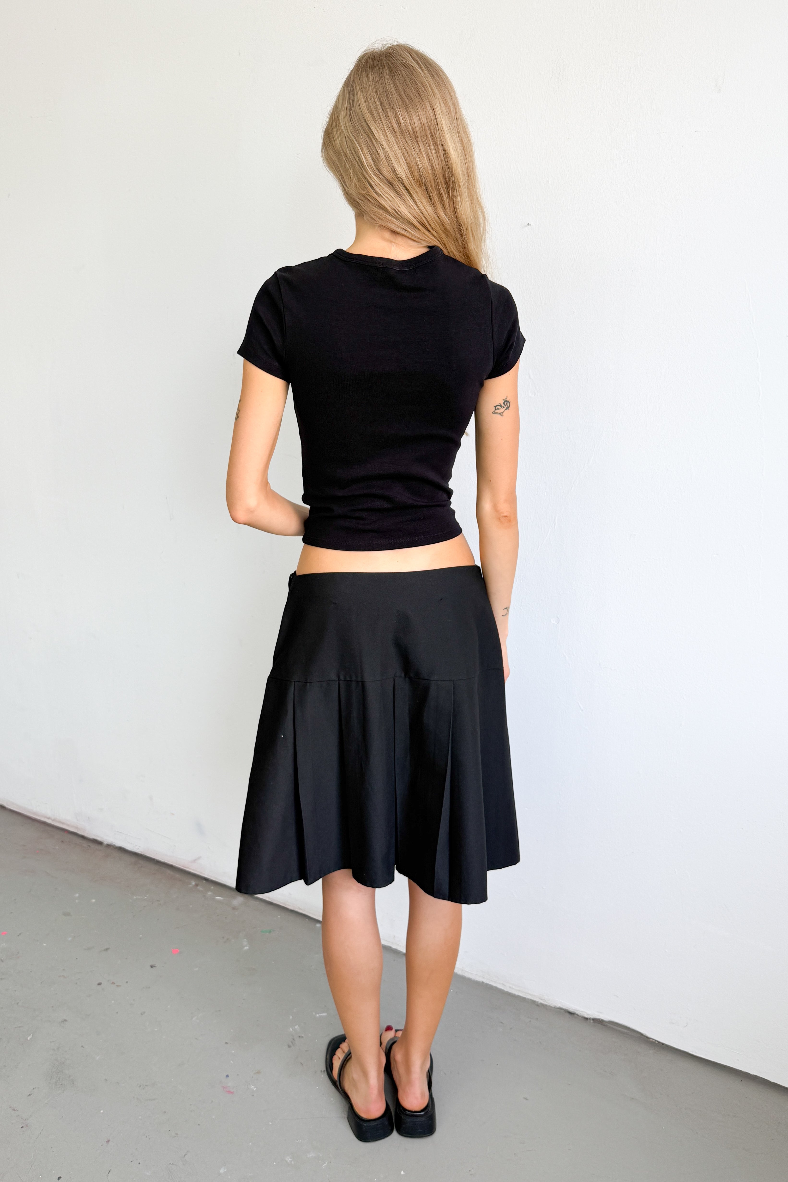 Black Pleated Skirt