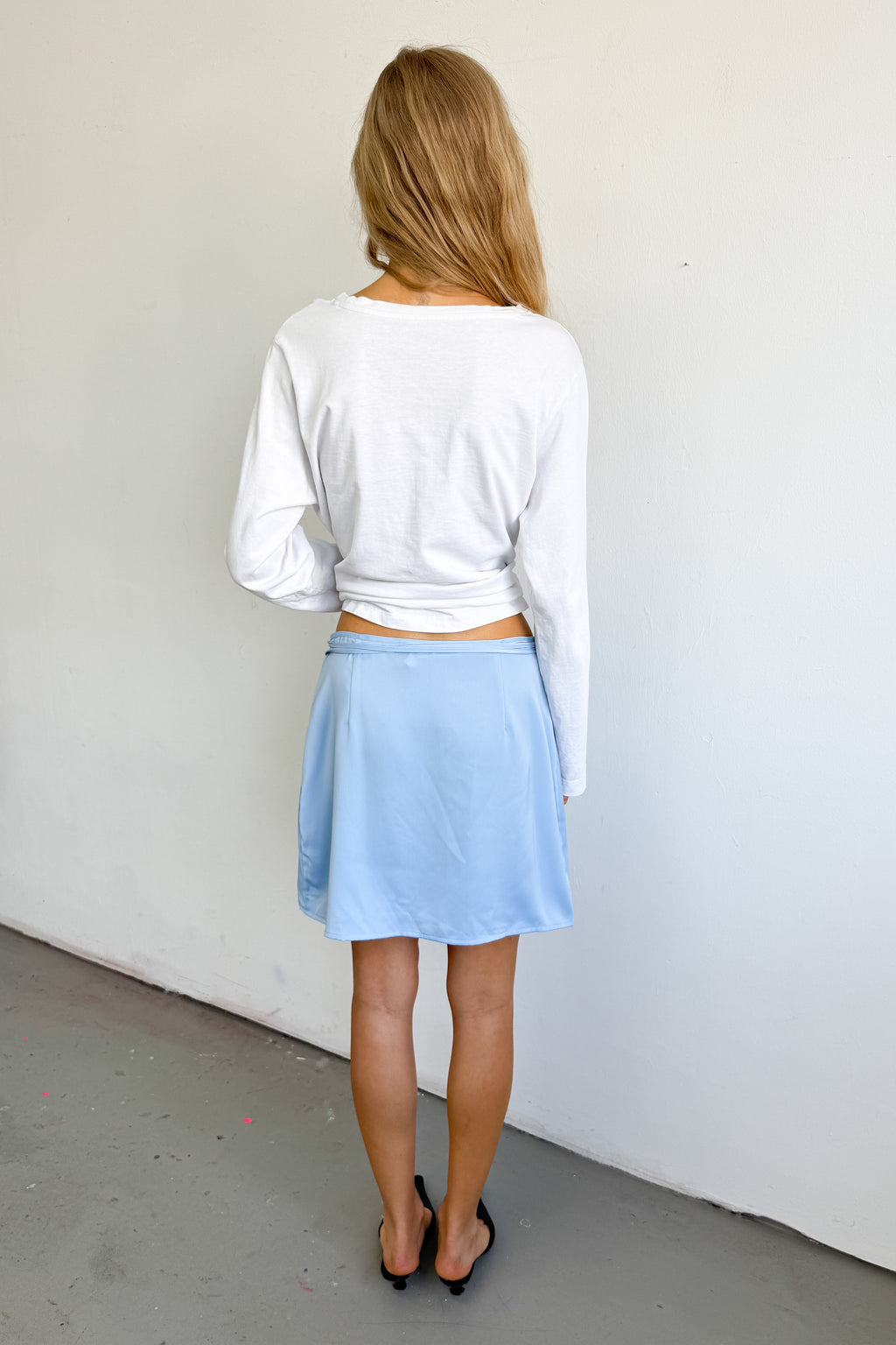 Light Blue Wrap Skirt