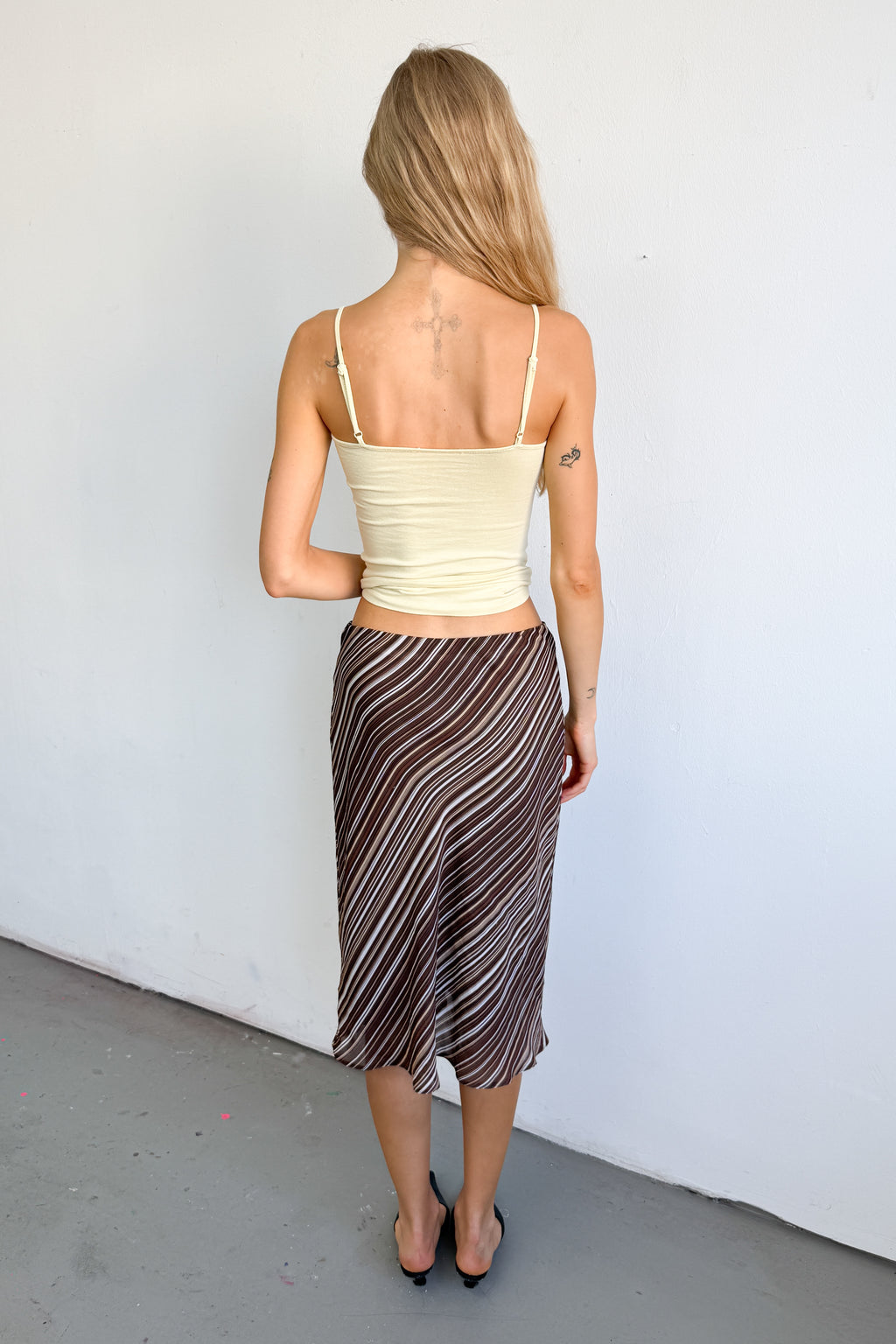 Brown Striped Skirt