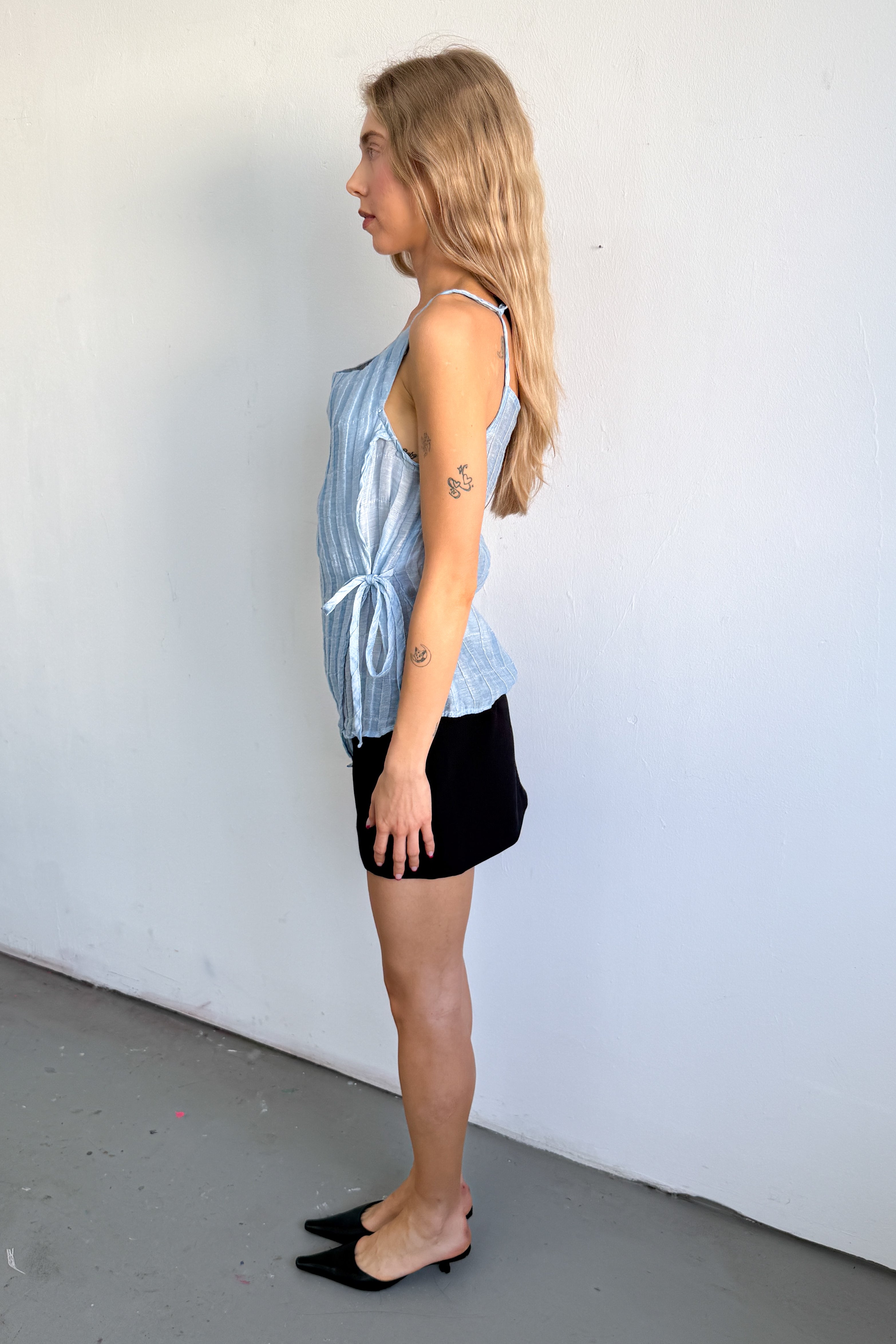 Light Blue Wrap Top Tie