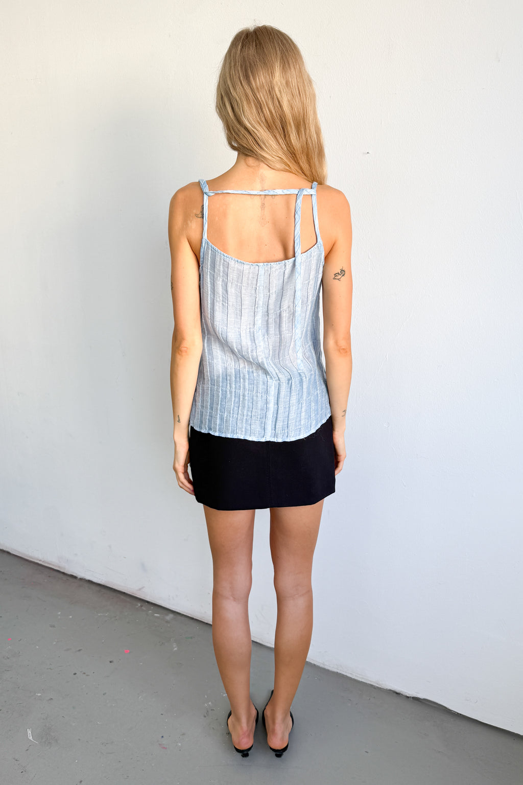 Light Blue Wrap Top Tie