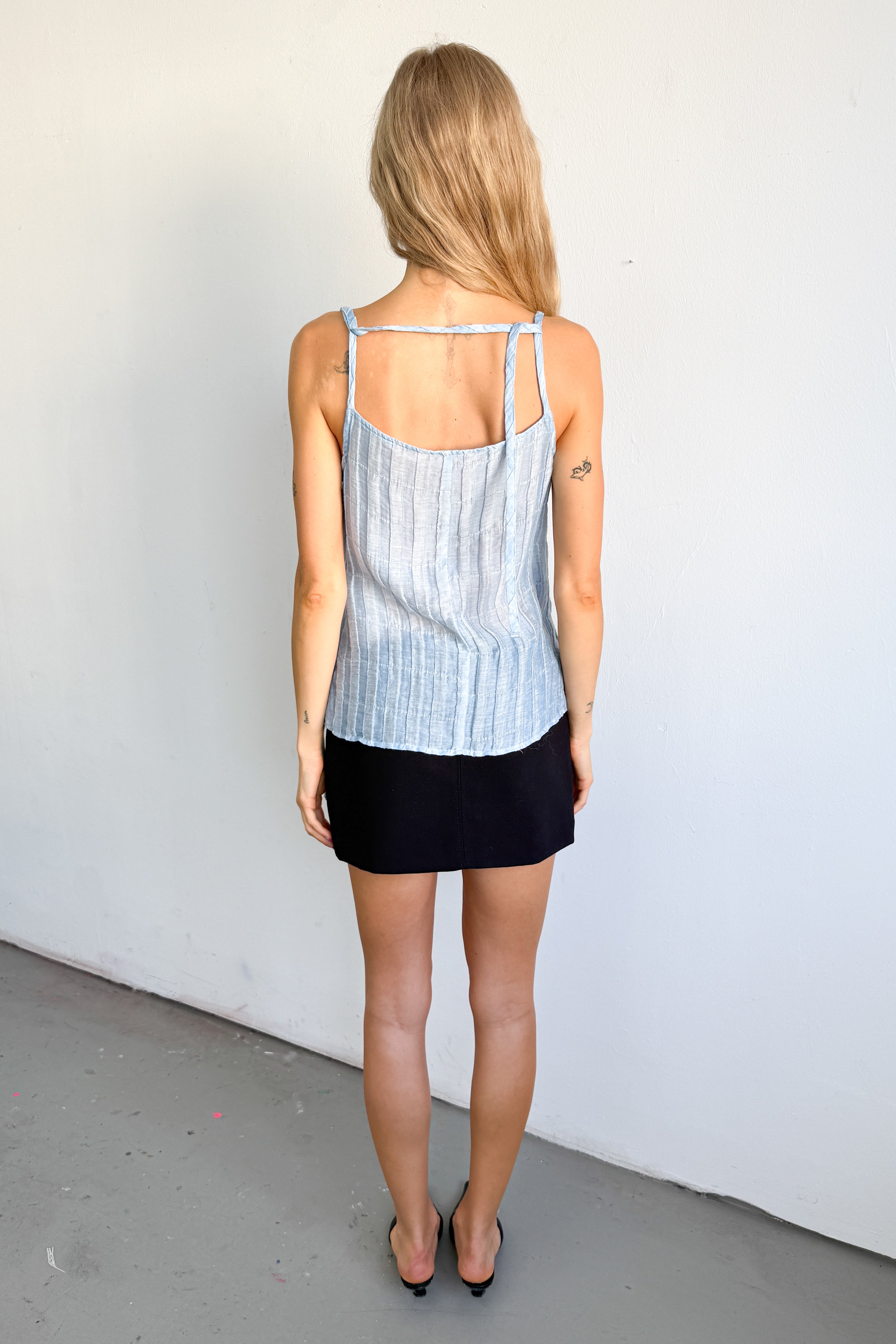 Light Blue Wrap Top Tie