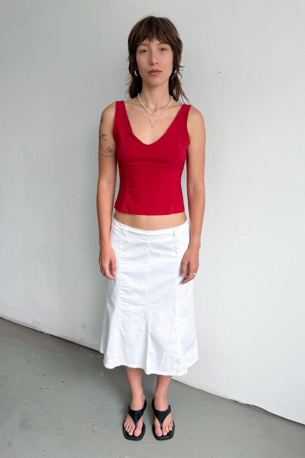 Top Red VNeck - Size S/M