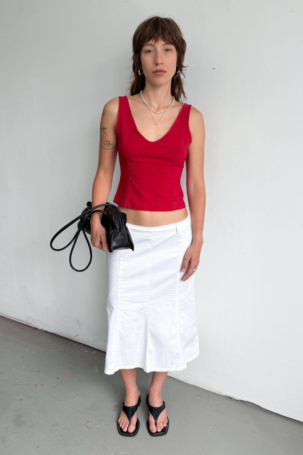 Top Red VNeck - Size S/M
