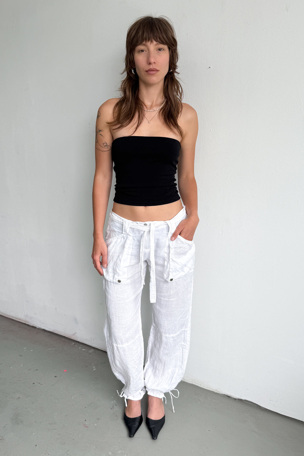 White Linen Pants 3 Ways To Wear - Size L