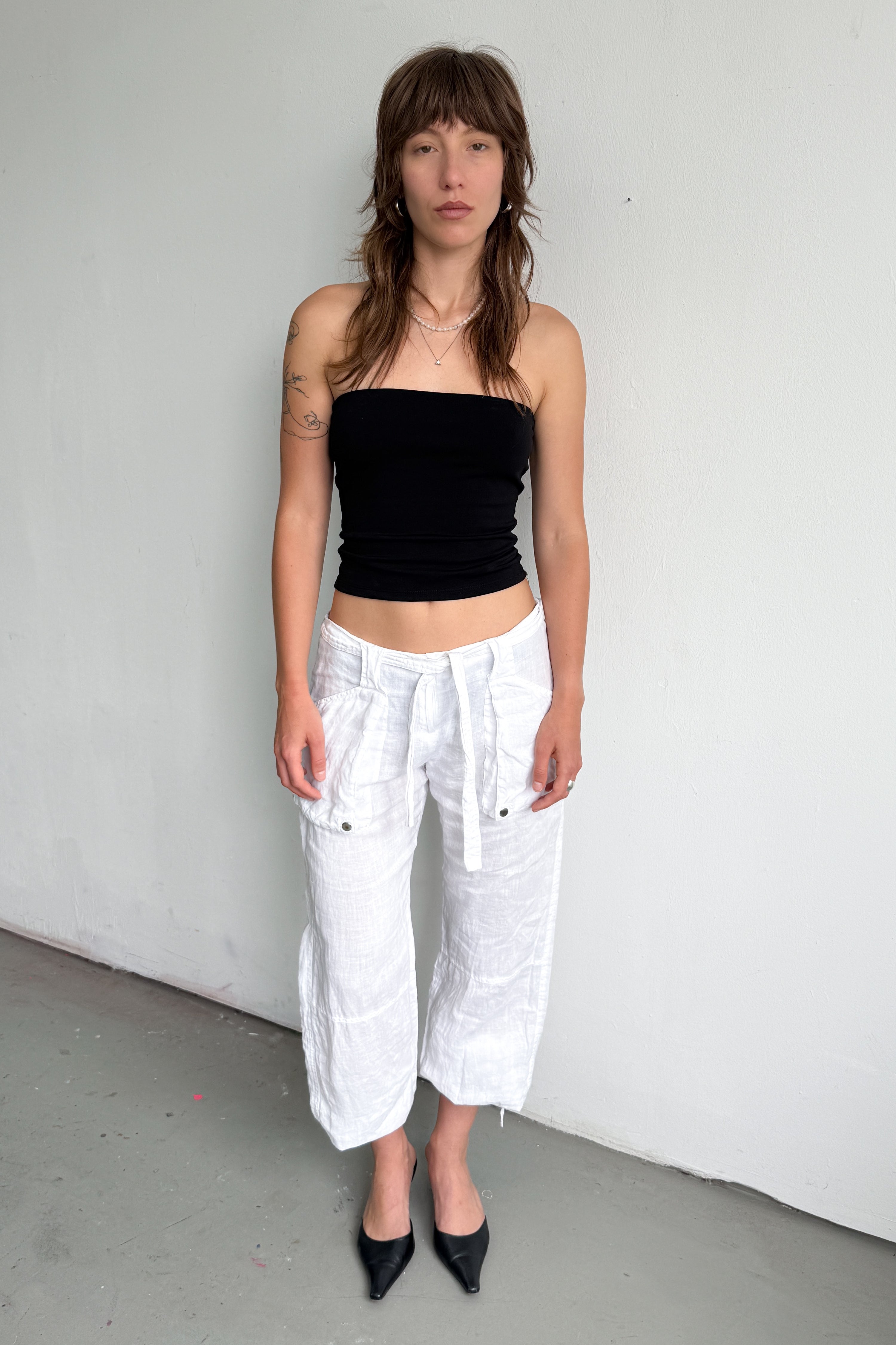 White Linen Pants 3 Ways To Wear - Size L
