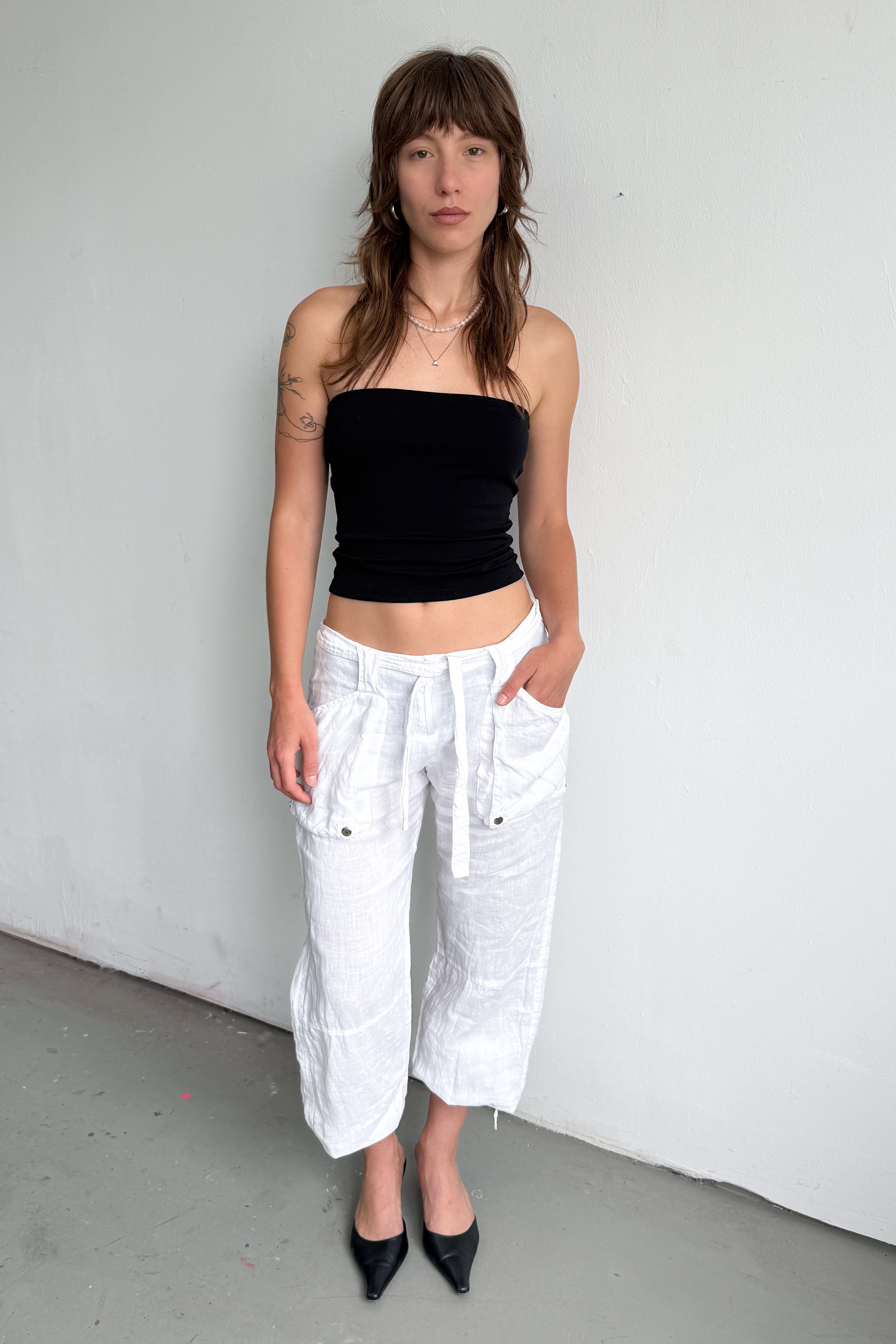 White Linen Pants 3 Ways To Wear - Size L
