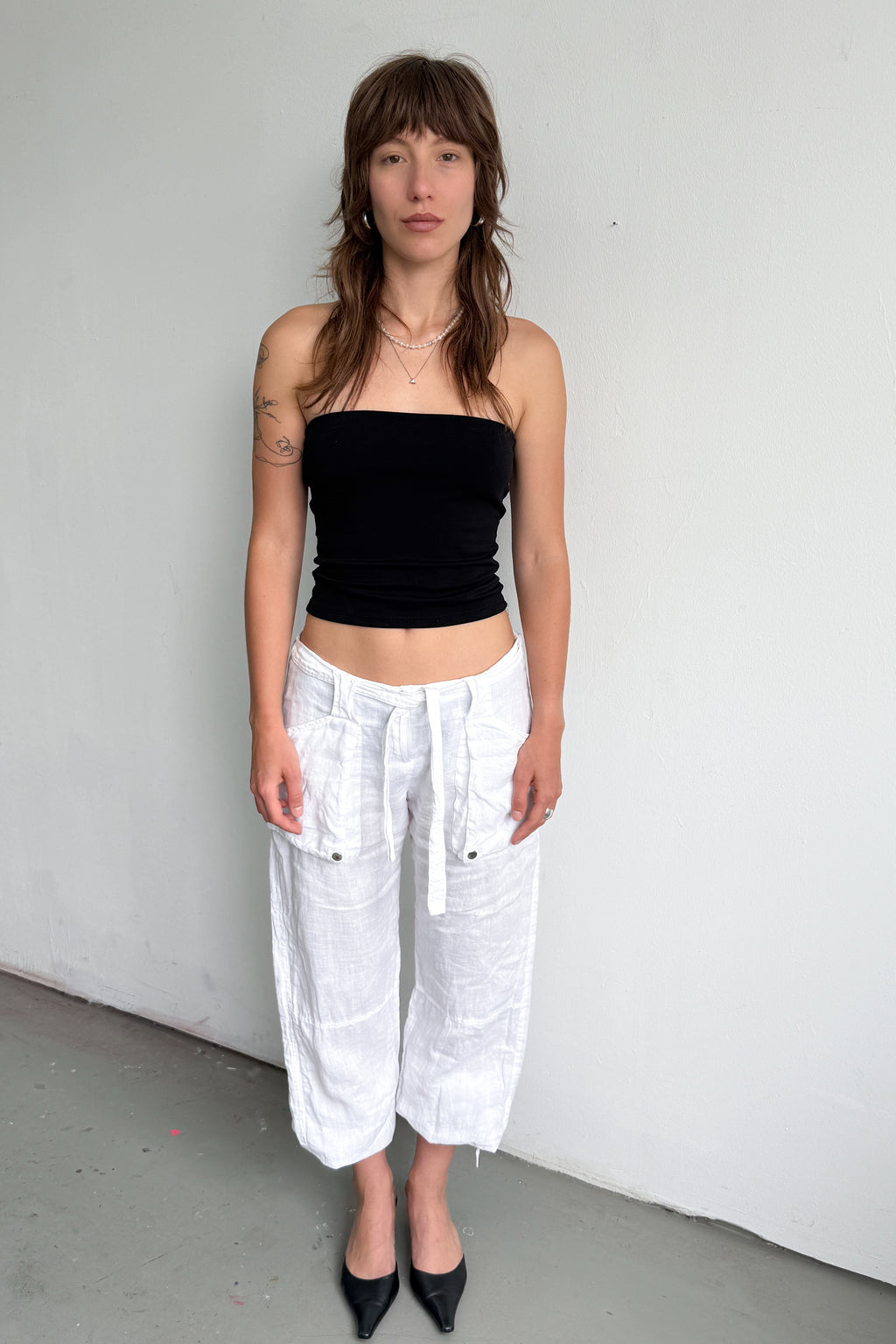 White Linen Pants 3 Ways To Wear - Size L