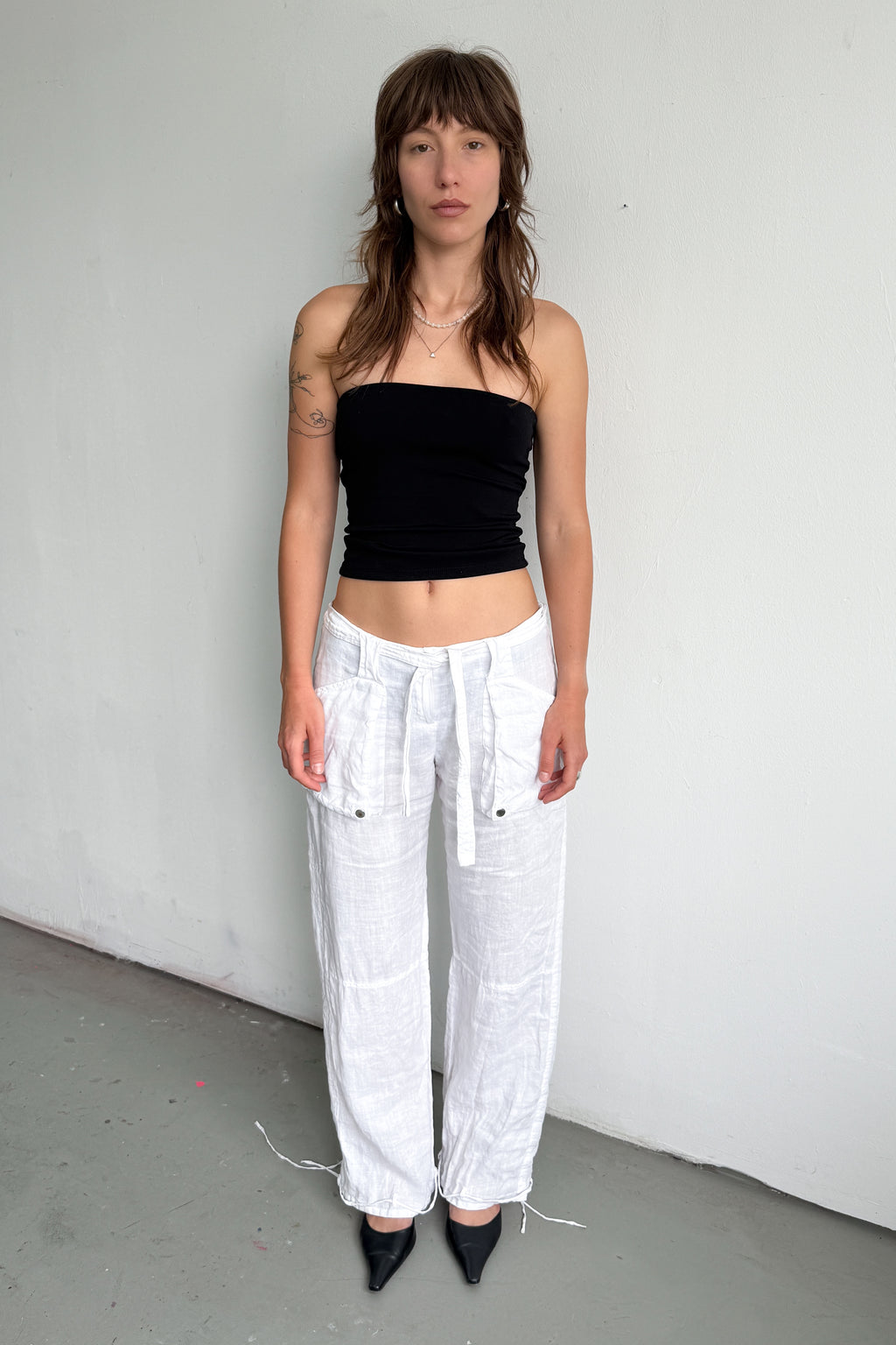 White Linen Pants 3 Ways To Wear - Size L