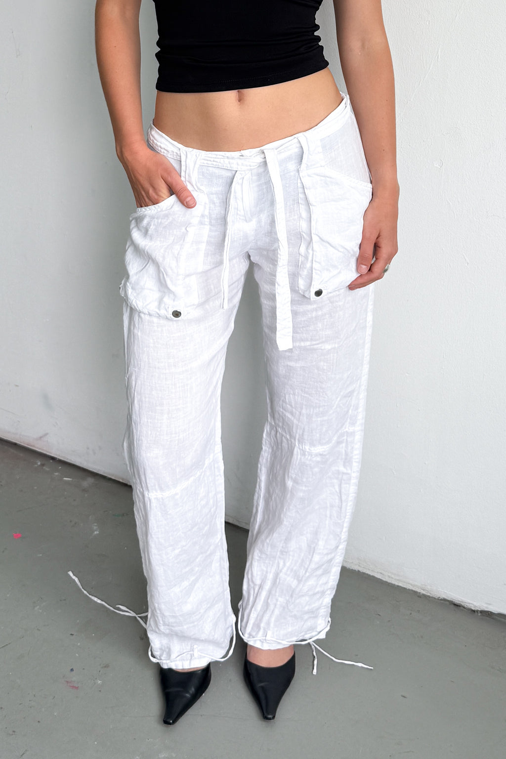 White Linen Pants 3 Ways To Wear - Size L