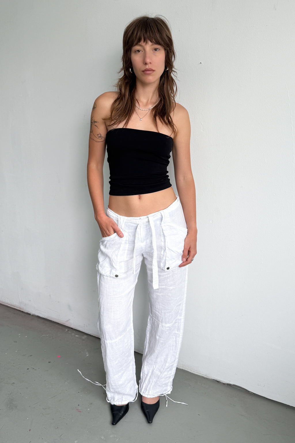 White Linen Pants 3 Ways To Wear - Size L
