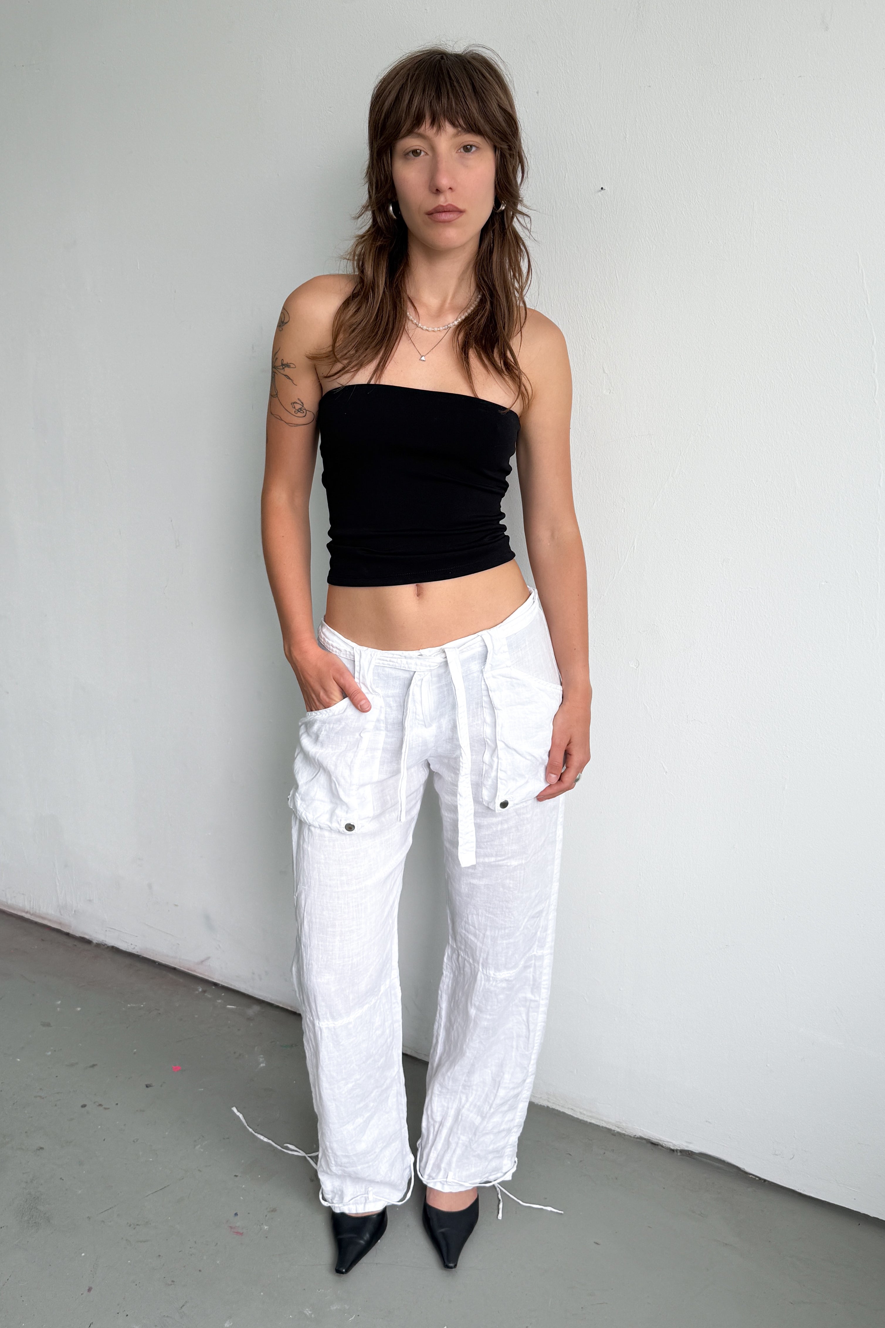 White Linen Pants 3 Ways To Wear - Size L