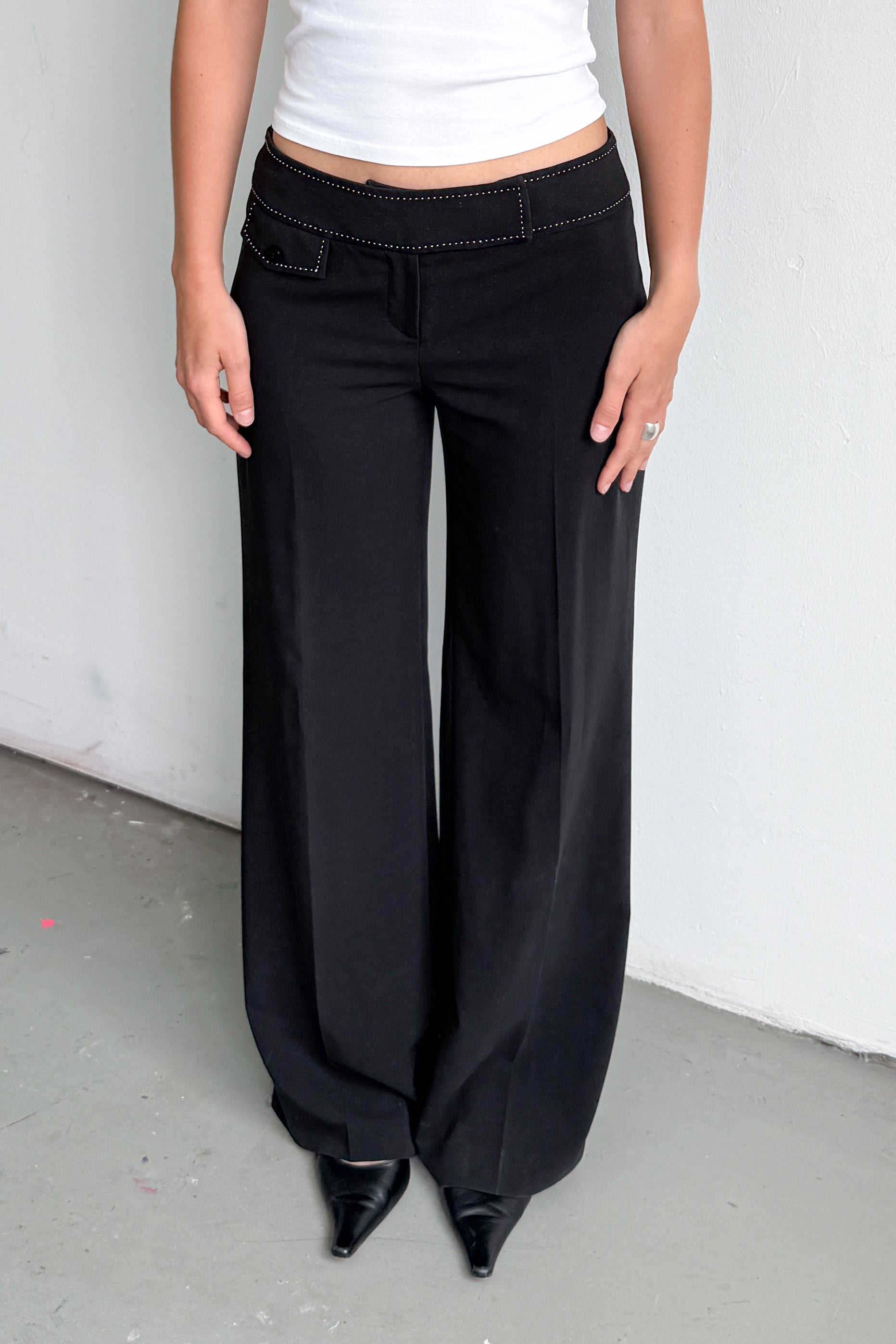 Pantalon With Contrast Stitching - Size