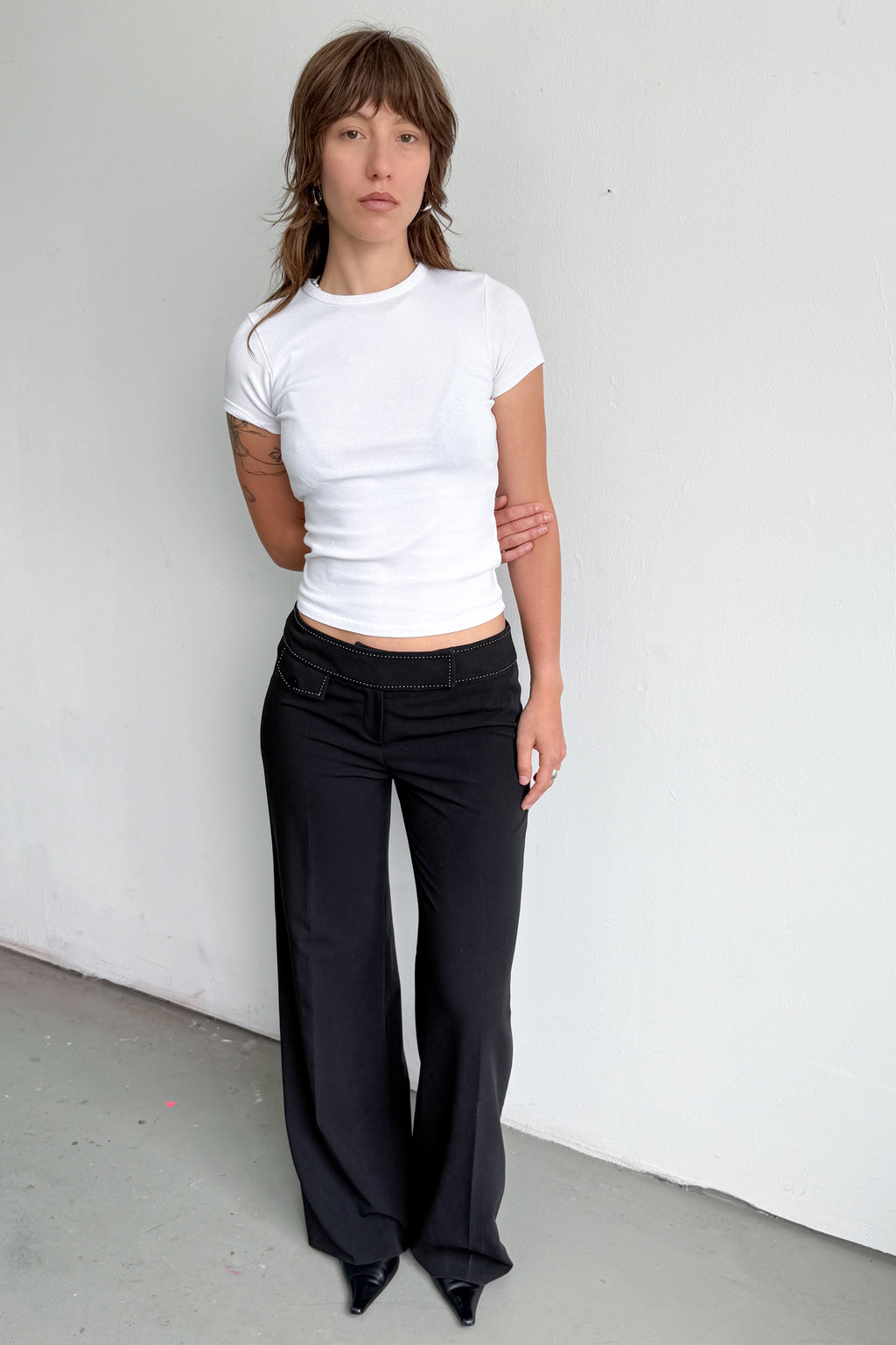 Pantalon With Contrast Stitching - Size