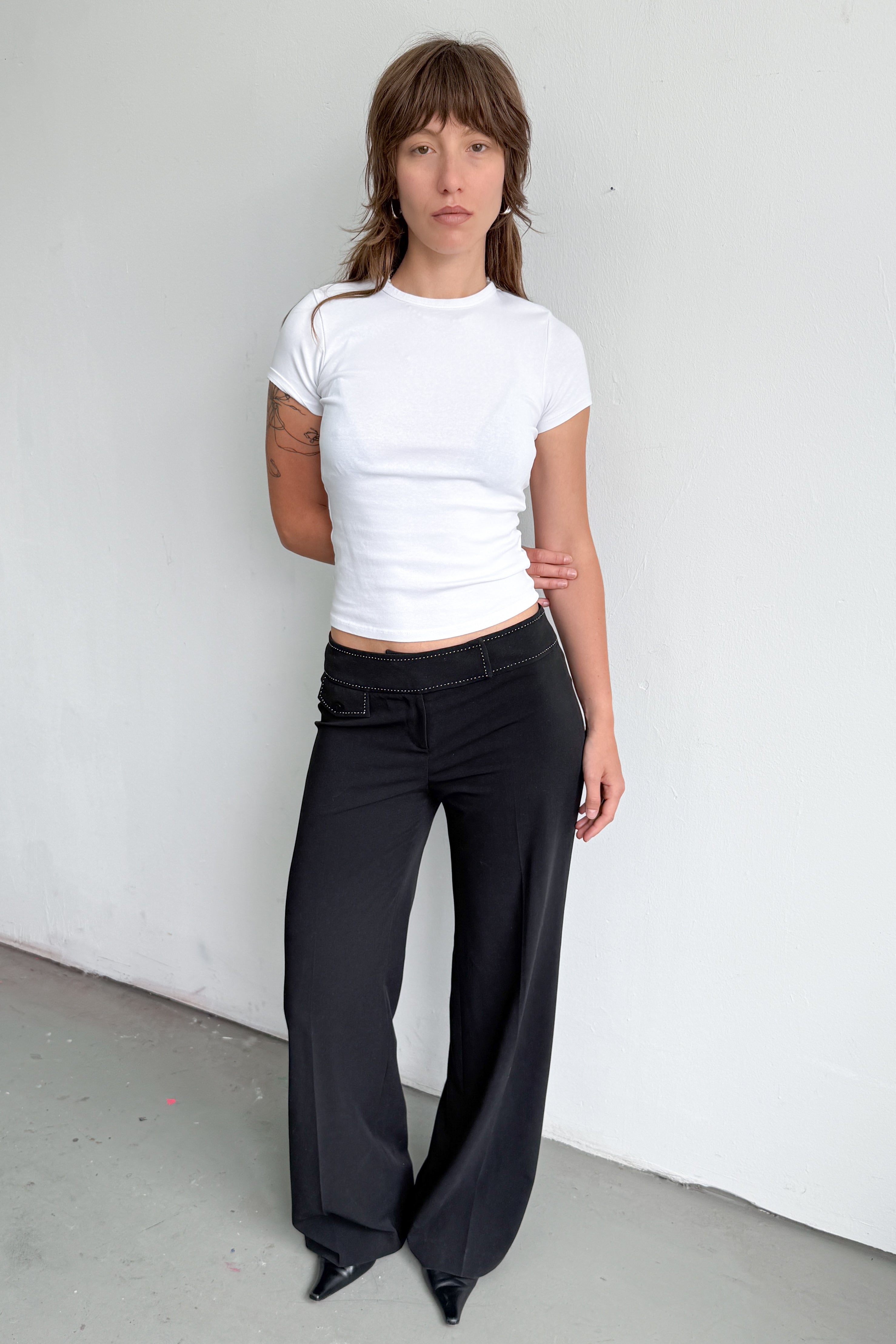 Pantalon With Contrast Stitching - Size