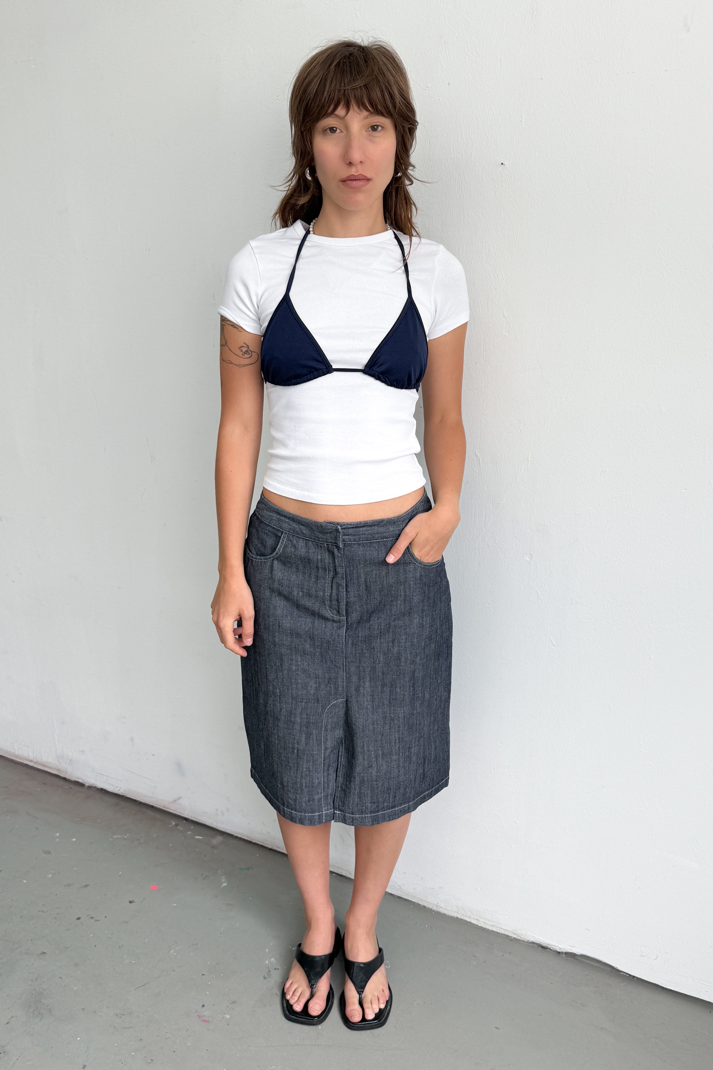 Denim Skirt Contract Stiching