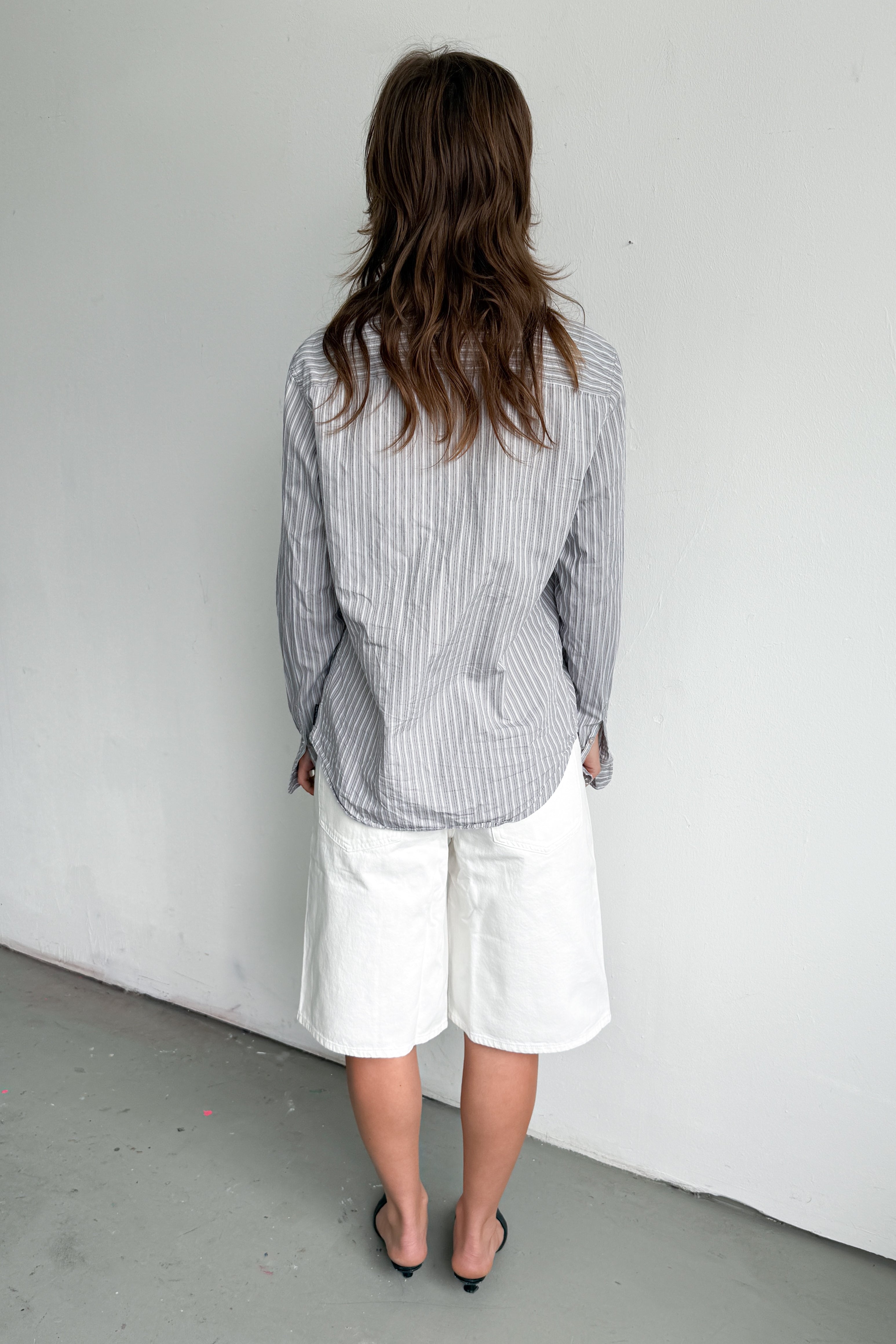 Grey Tailored Shirt Stripes Calvin Klein - Size L