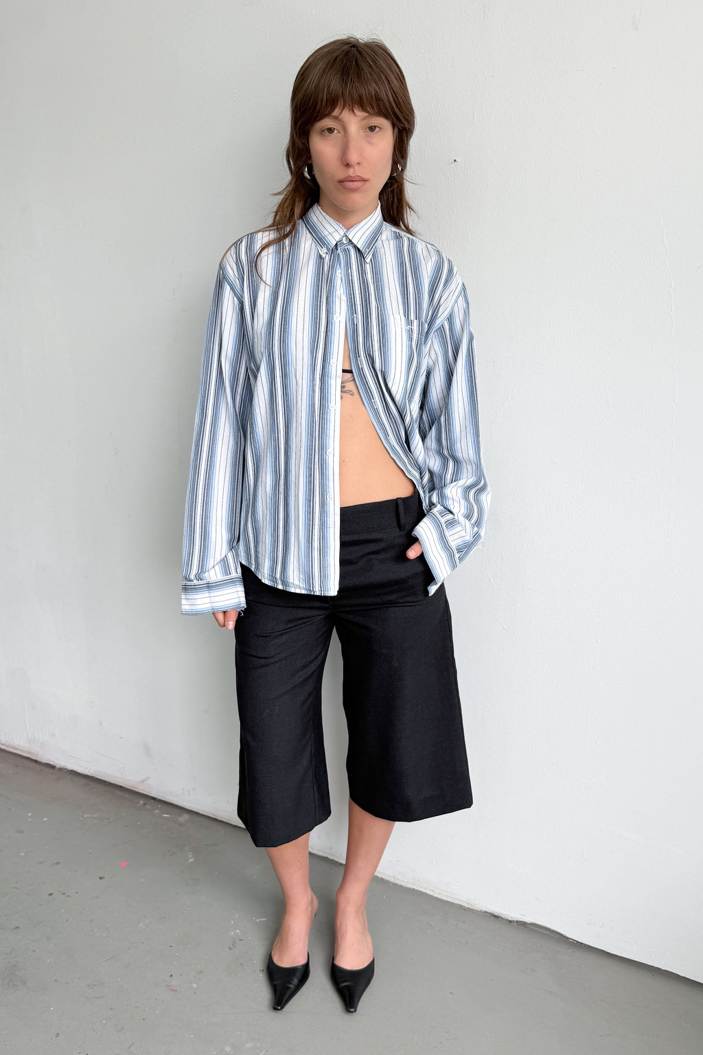 Grey Shirt Striped Men - Size M/L