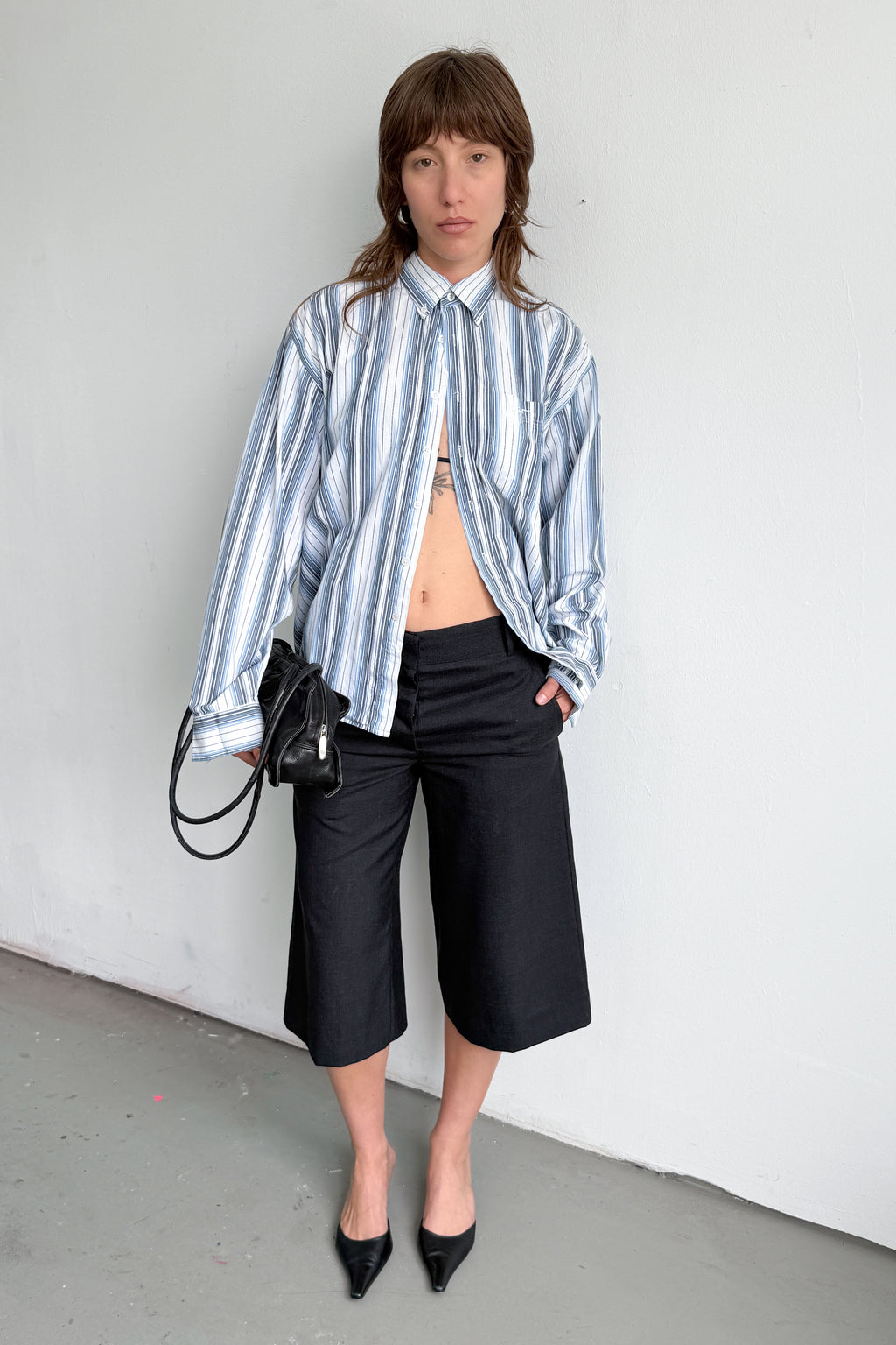 Grey Shirt Striped Men - Size M/L