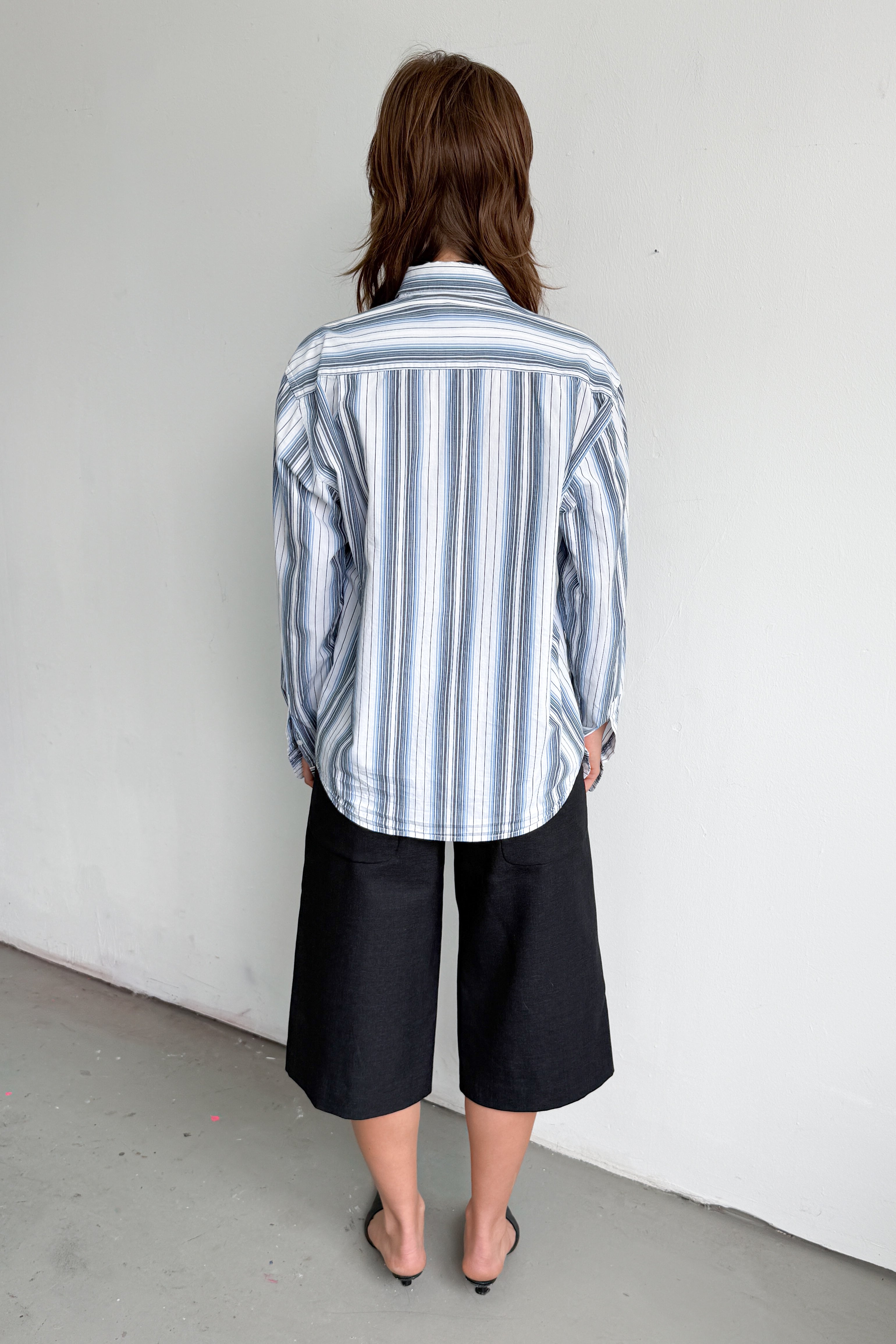 Grey Shirt Striped Men - Size M/L