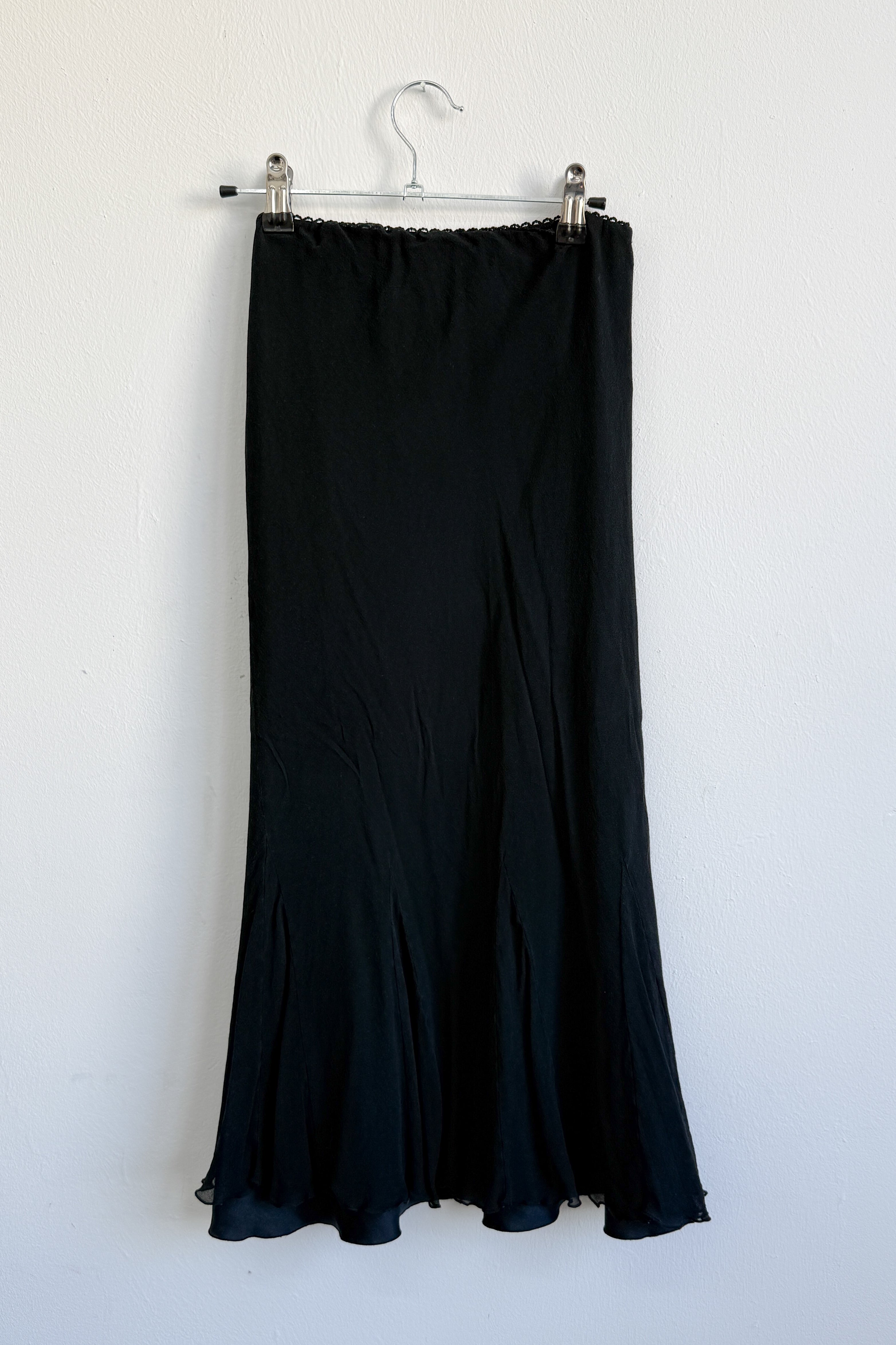 Black Skirt Silk